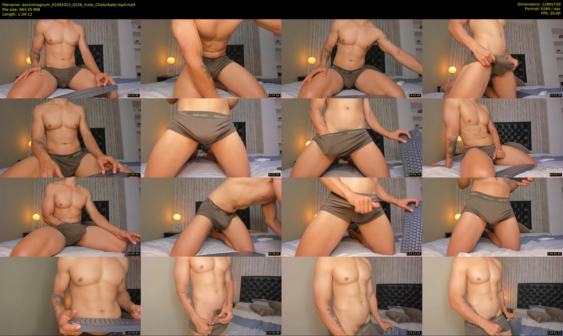 aaronmagnum — 95 minute Chaturbate male cam show recording, 720p, Sep 1, 2023