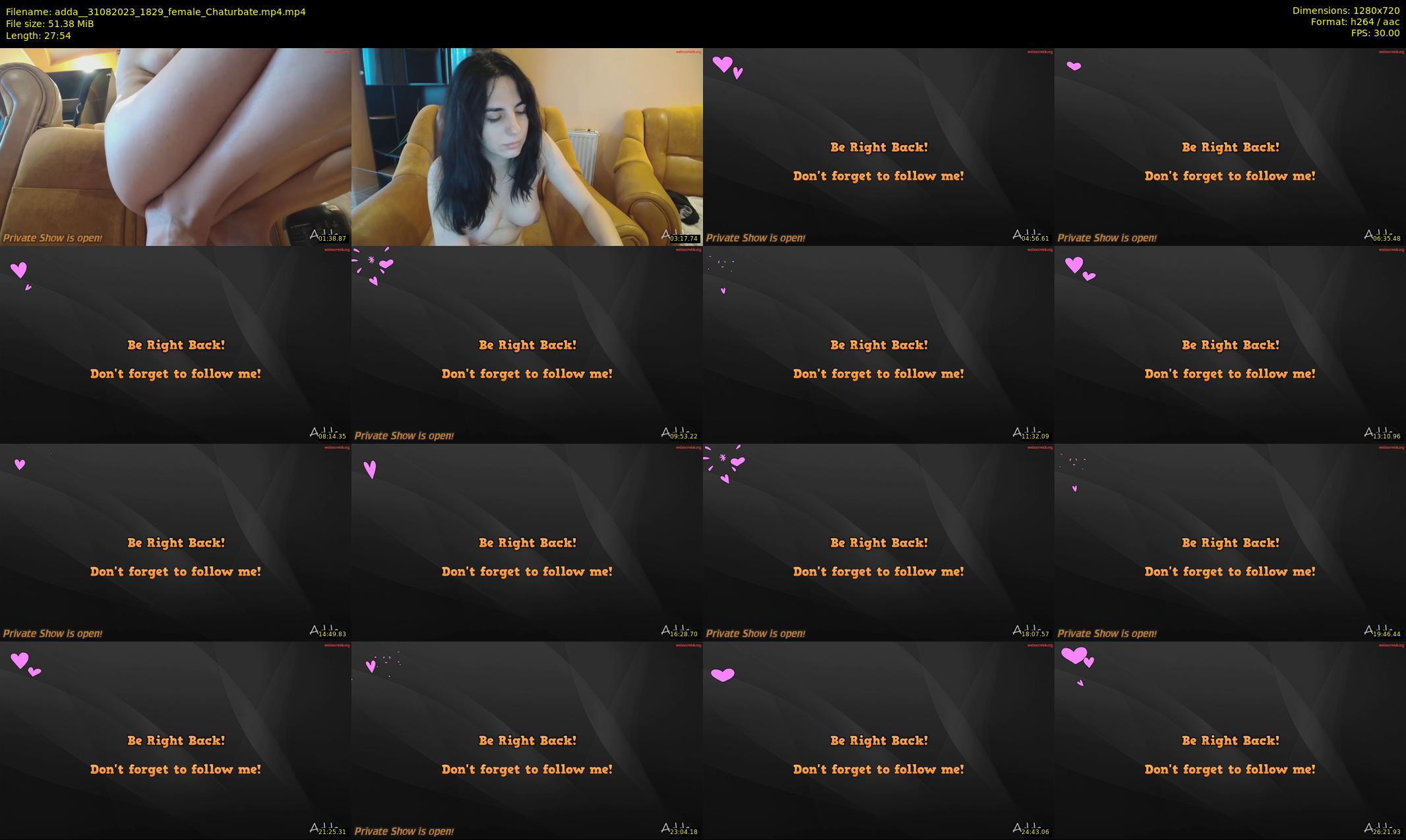 adda_ — 28 minute Chaturbate female cam show recording, 720p, Aug 31, 2023