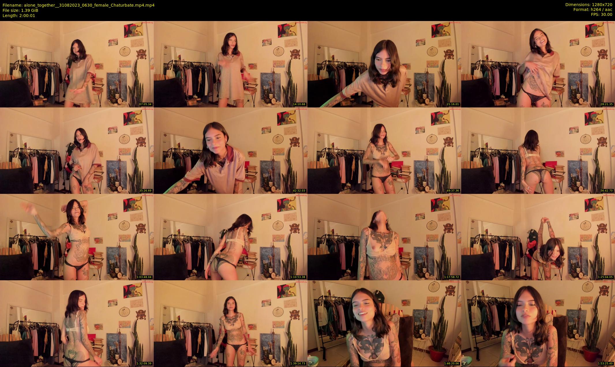 alone_together_ — 121 minute Chaturbate female cam show recording, 720p, Aug 31, 2023