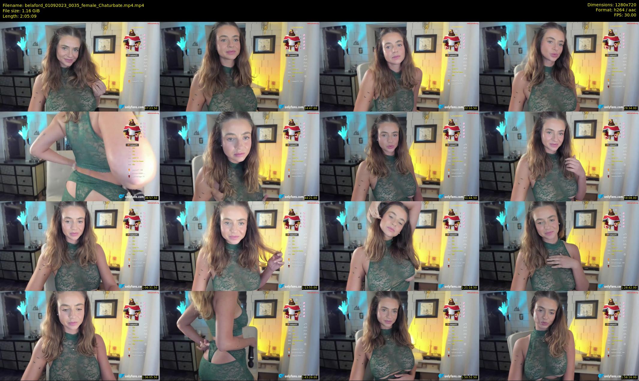 belaford — 126 minute Chaturbate female cam show recording, 720p, Sep 1, 2023
