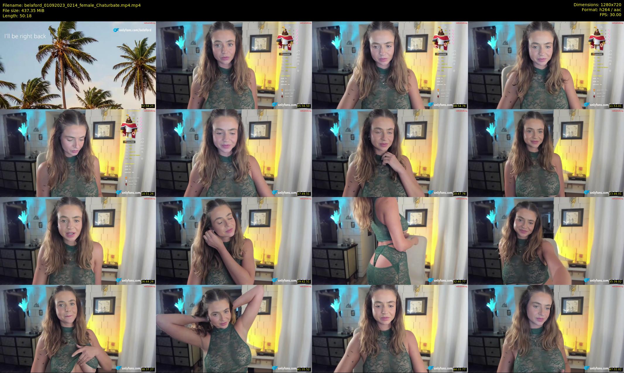 belaford — 51 minute Chaturbate female cam show recording, 720p, Sep 1, 2023