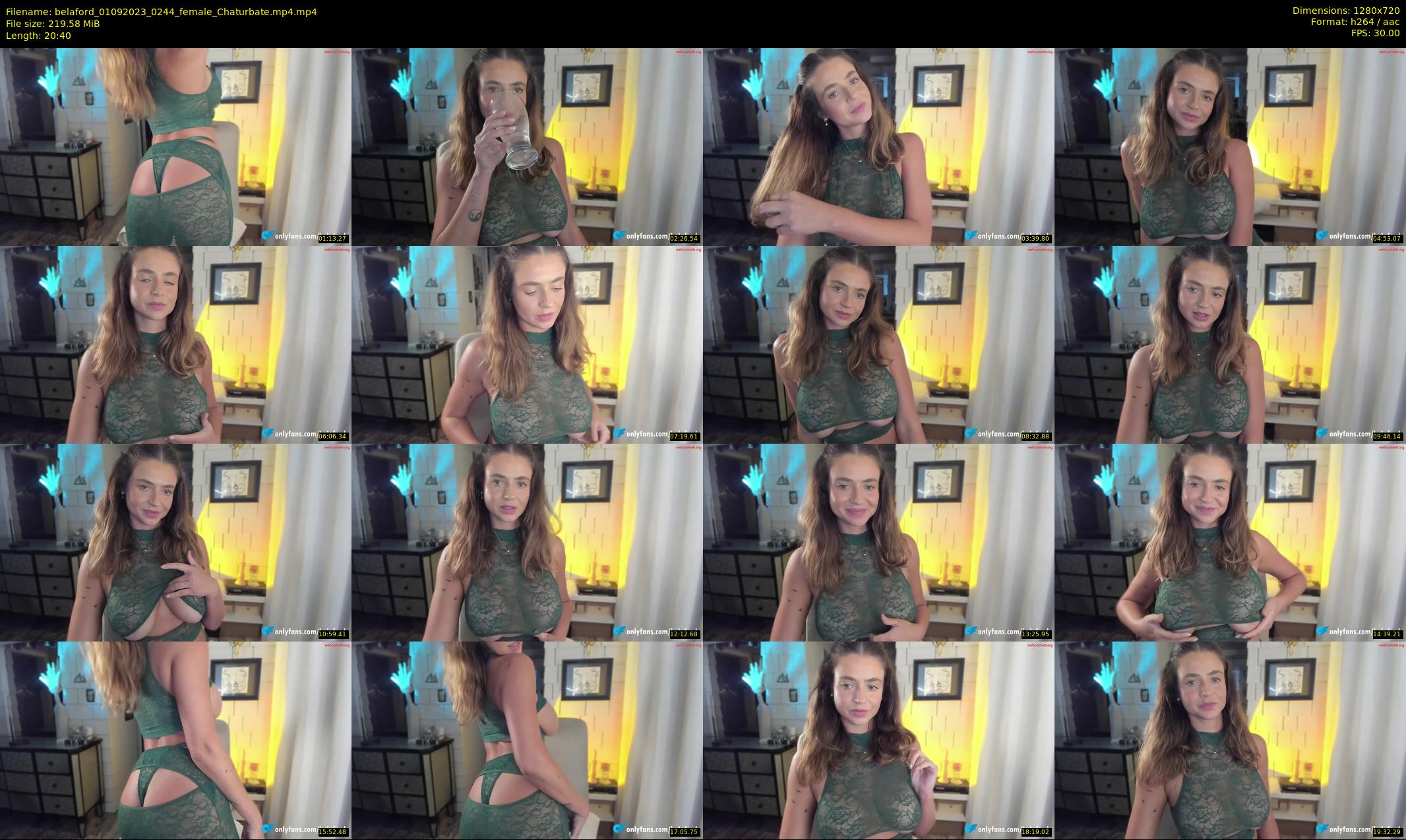 belaford — 21 minute Chaturbate female cam show recording, 720p, Sep 1, 2023