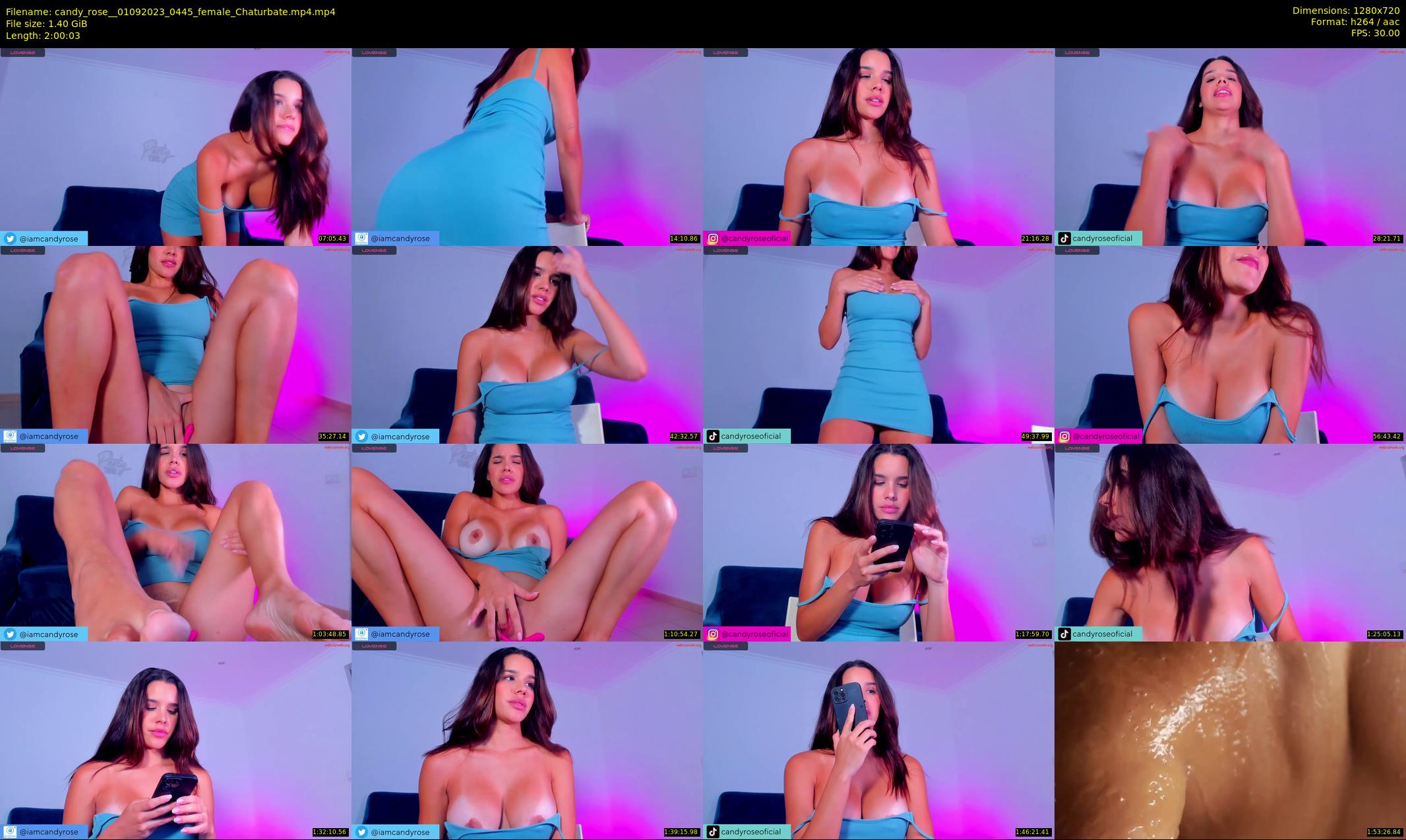 candy_rose_ — 121 minute Chaturbate female cam show recording, 720p, Sep 1, 2023