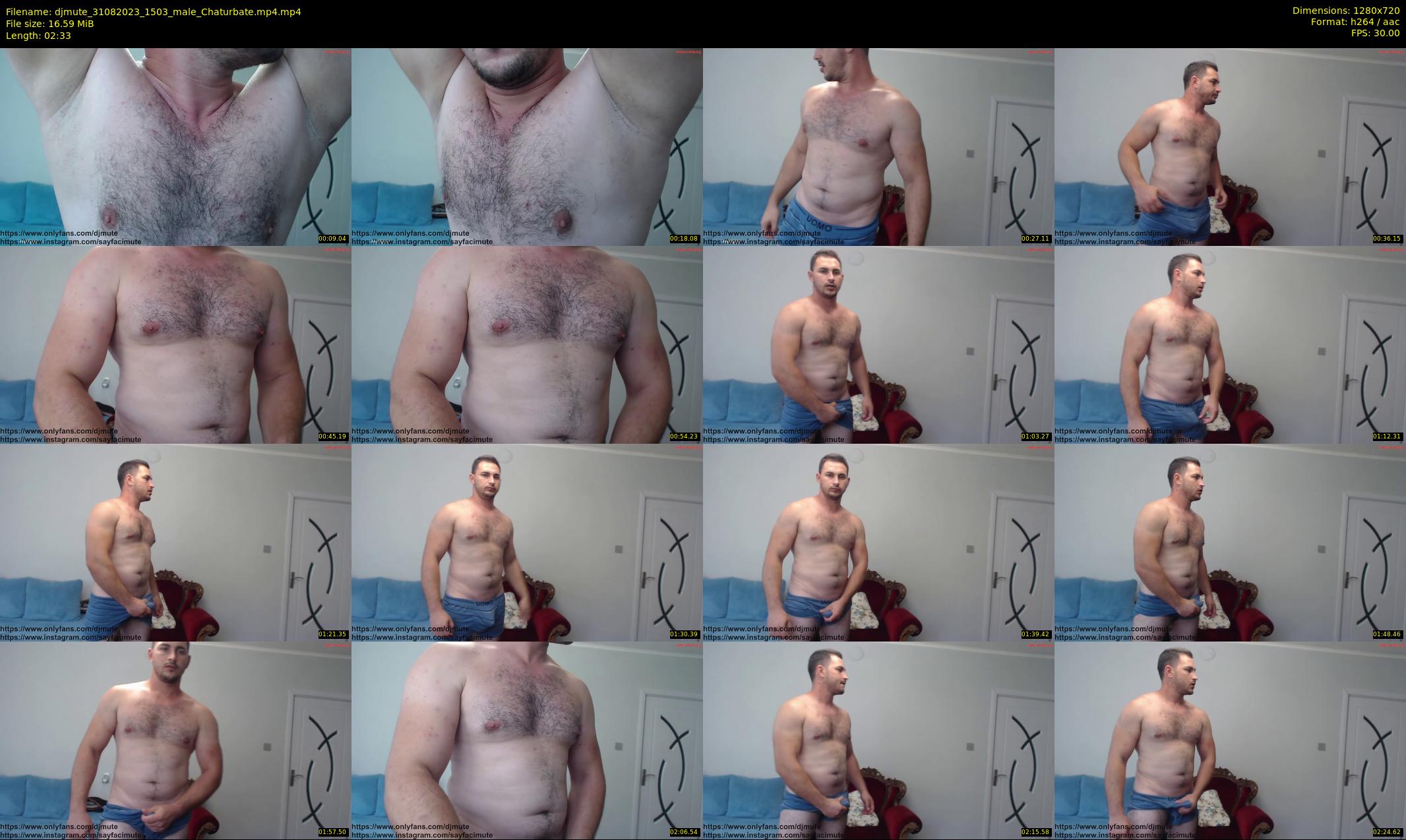 djmute — 3 minute Chaturbate male cam show recording, 720p, Aug 31, 2023