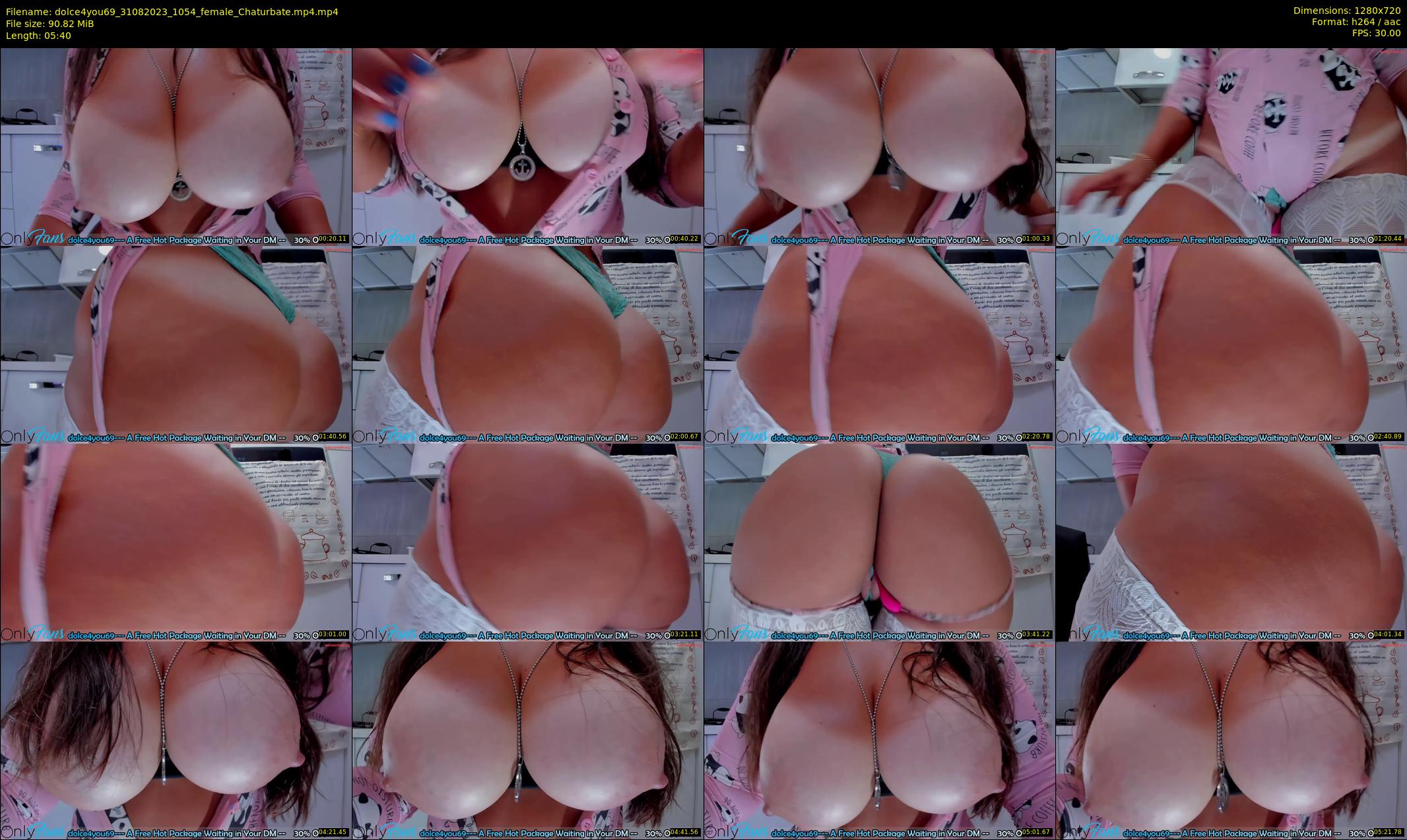 dolce4you69 — 6 minute Chaturbate female cam show recording, 720p, Aug 31, 2023
