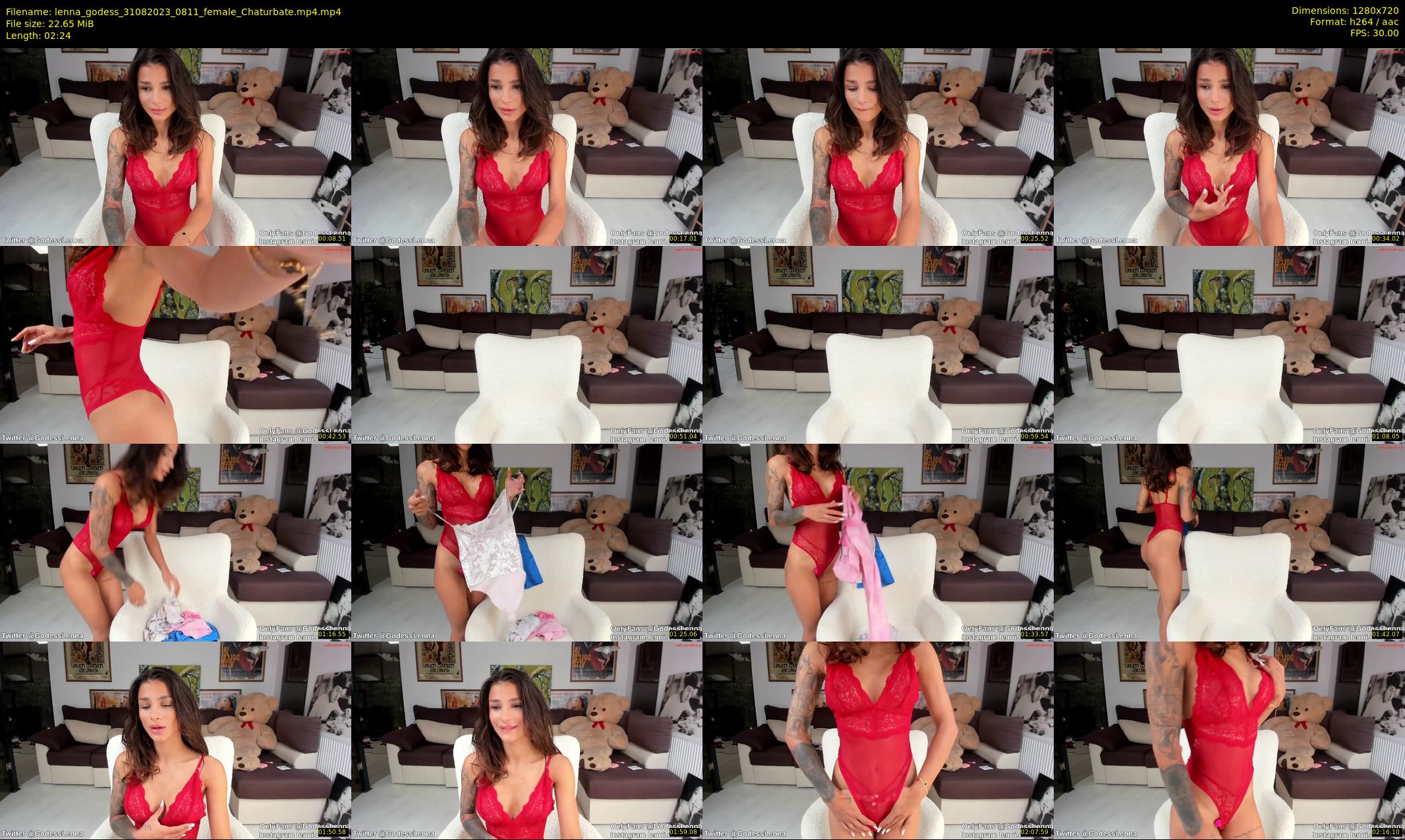 lenna_godess — 3 minute Chaturbate female cam show recording, 720p, Aug 31, 2023