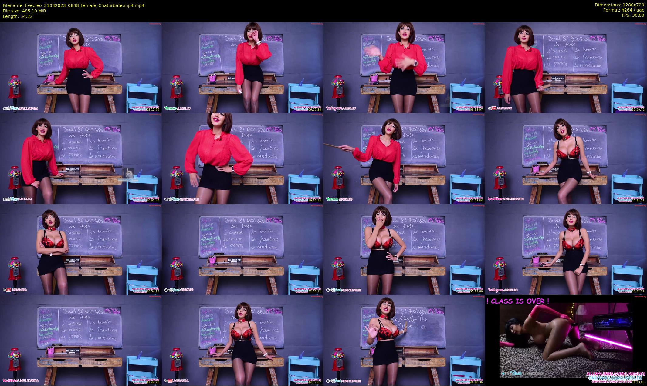 livecleo — 55 minute Chaturbate female cam show recording, 720p, Aug 31, 2023