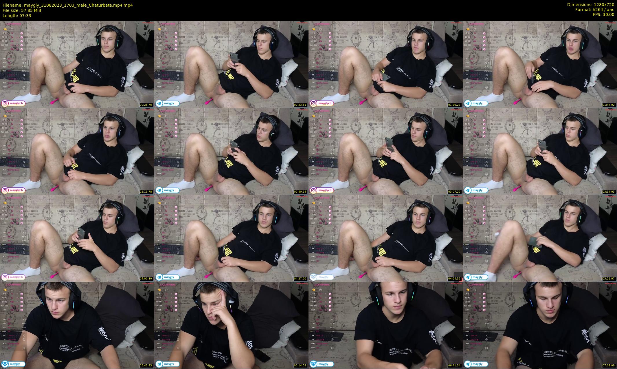 maygly — 8 minute Chaturbate male cam show recording, 720p, Aug 31, 2023