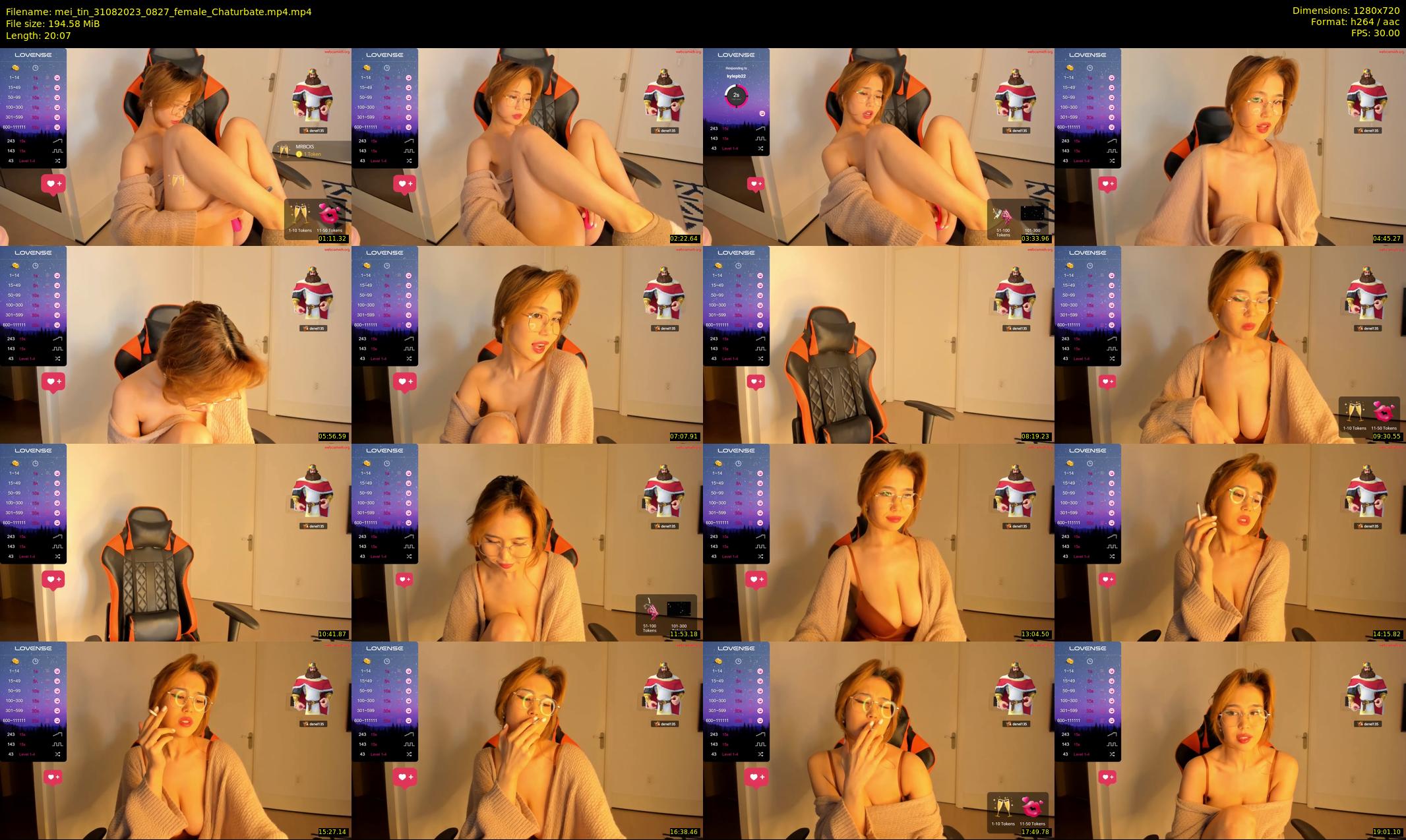 mei_tin — 21 minute Chaturbate female cam show recording, 720p, Aug 31, 2023