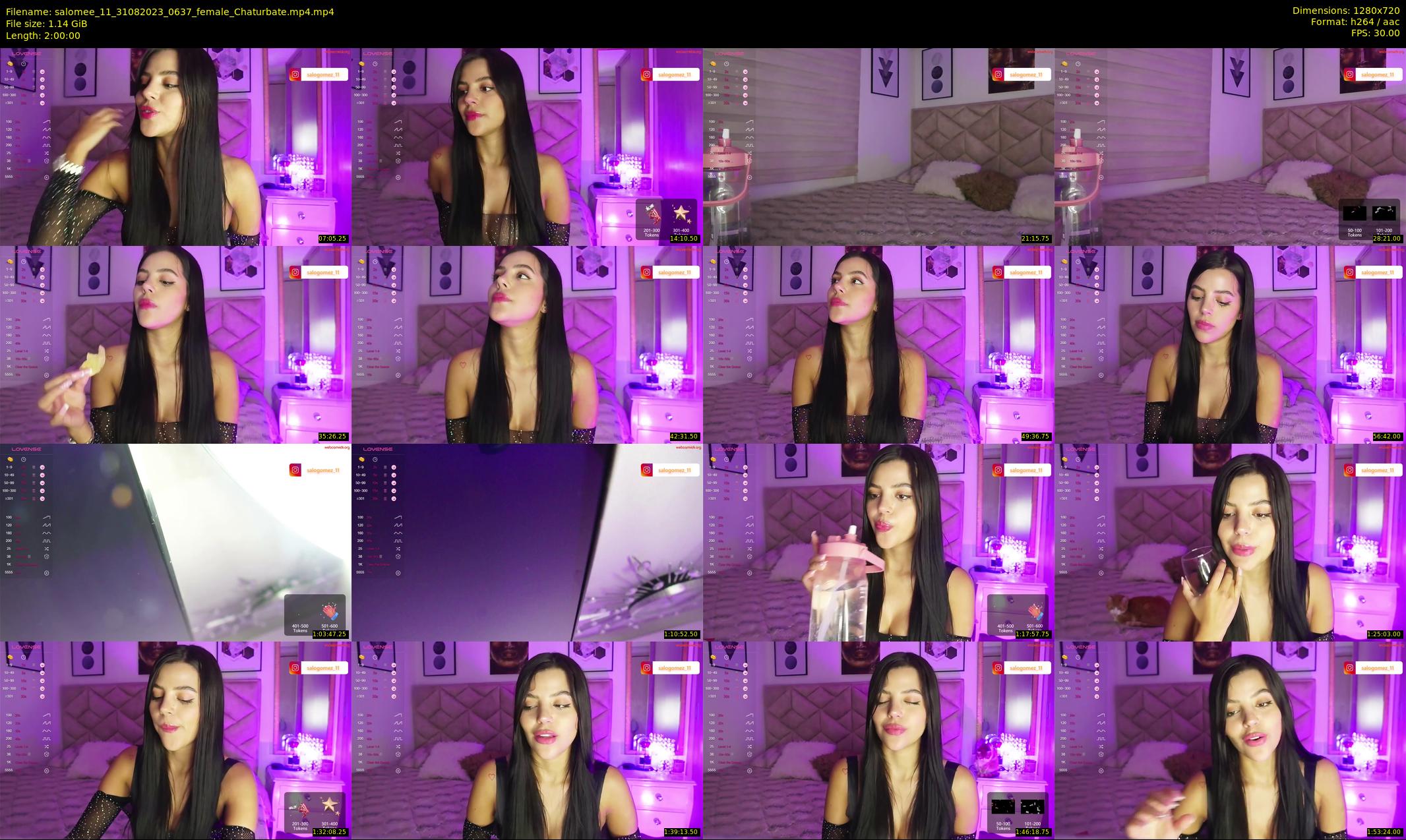 salomee_11 — 120 minute Chaturbate female cam show recording, 720p, Aug 31, 2023