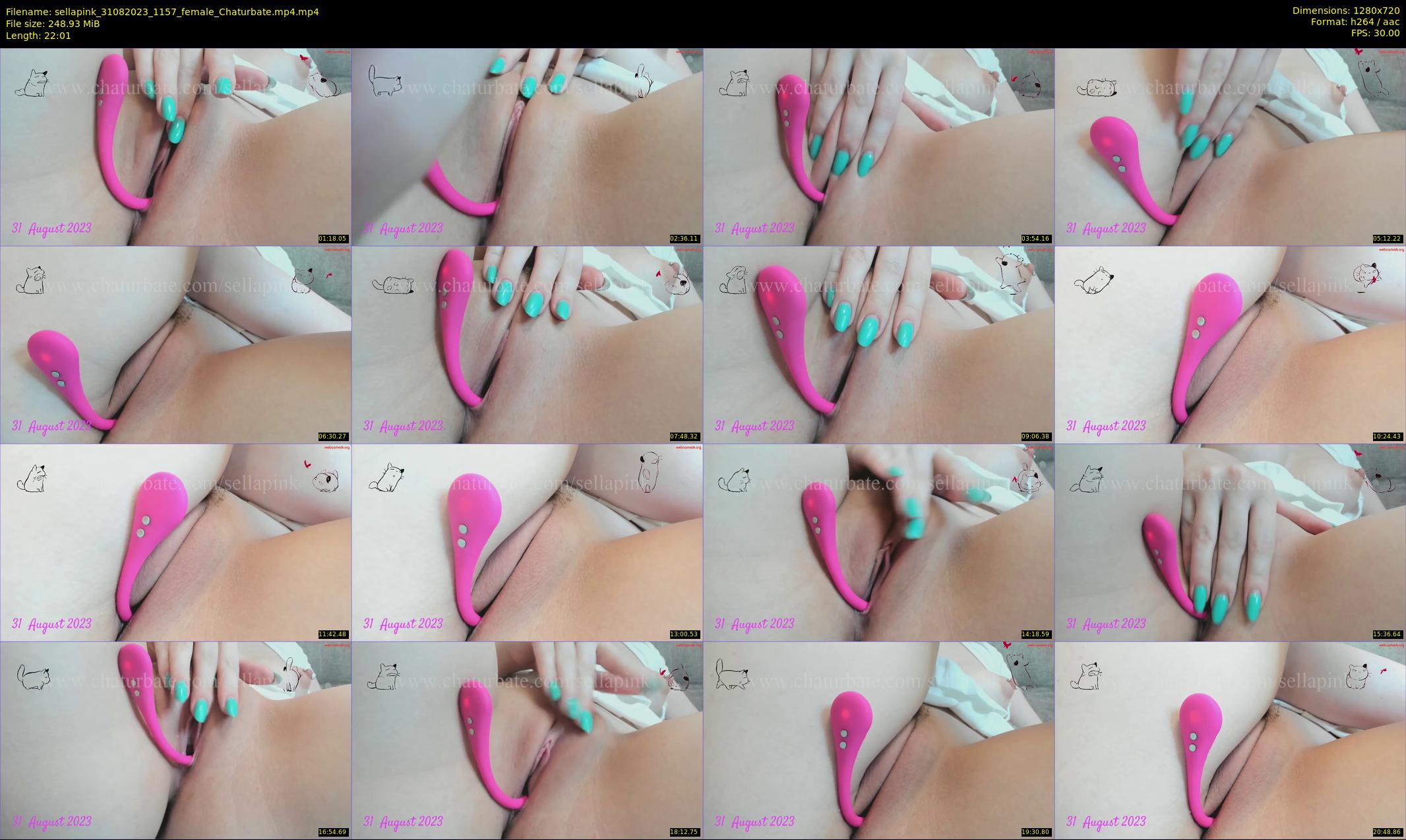 sellapink — 23 minute Chaturbate female cam show recording, 720p, Aug 31, 2023