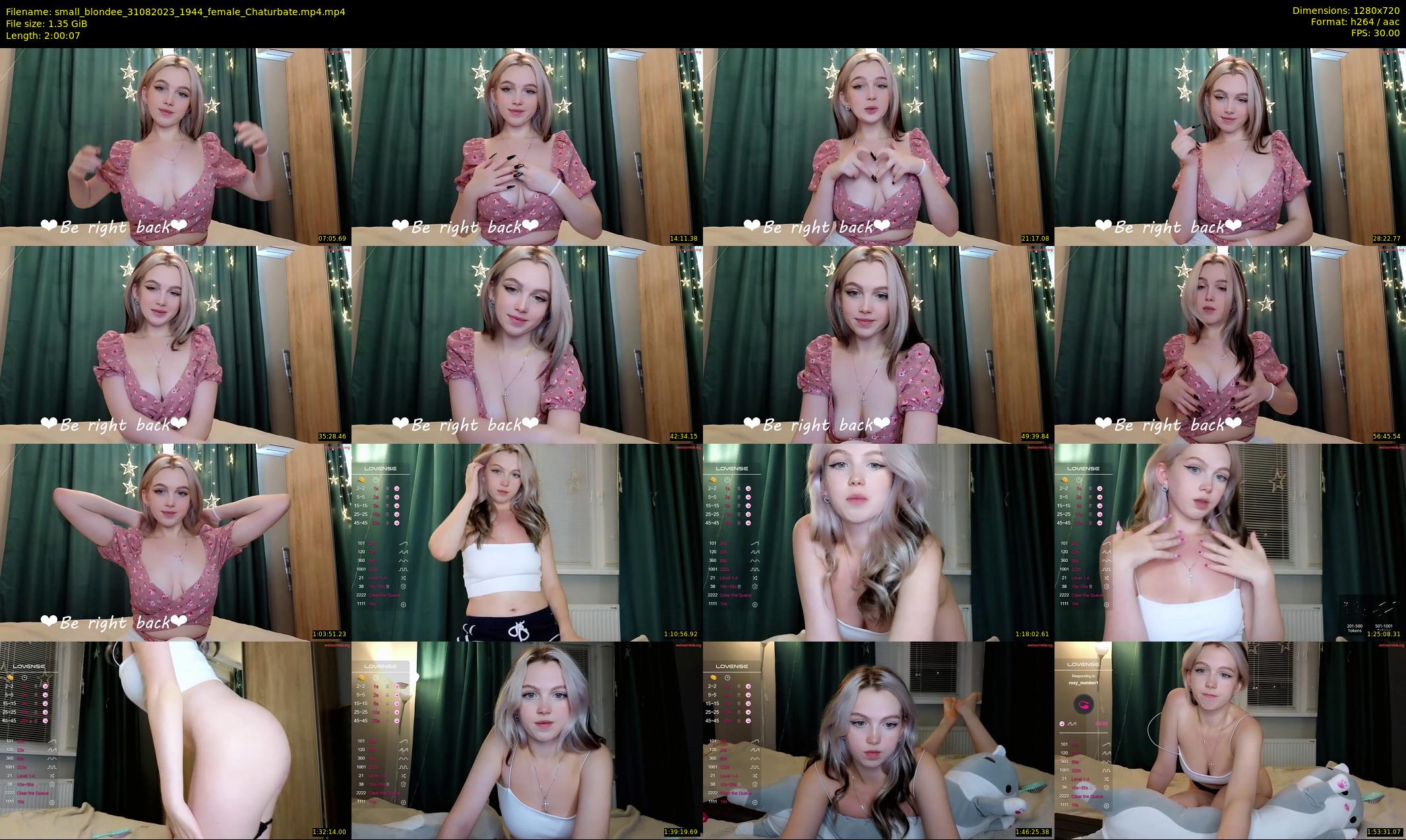 small_blondee — 121 minute Chaturbate female cam show recording, 720p, Aug 31, 2023