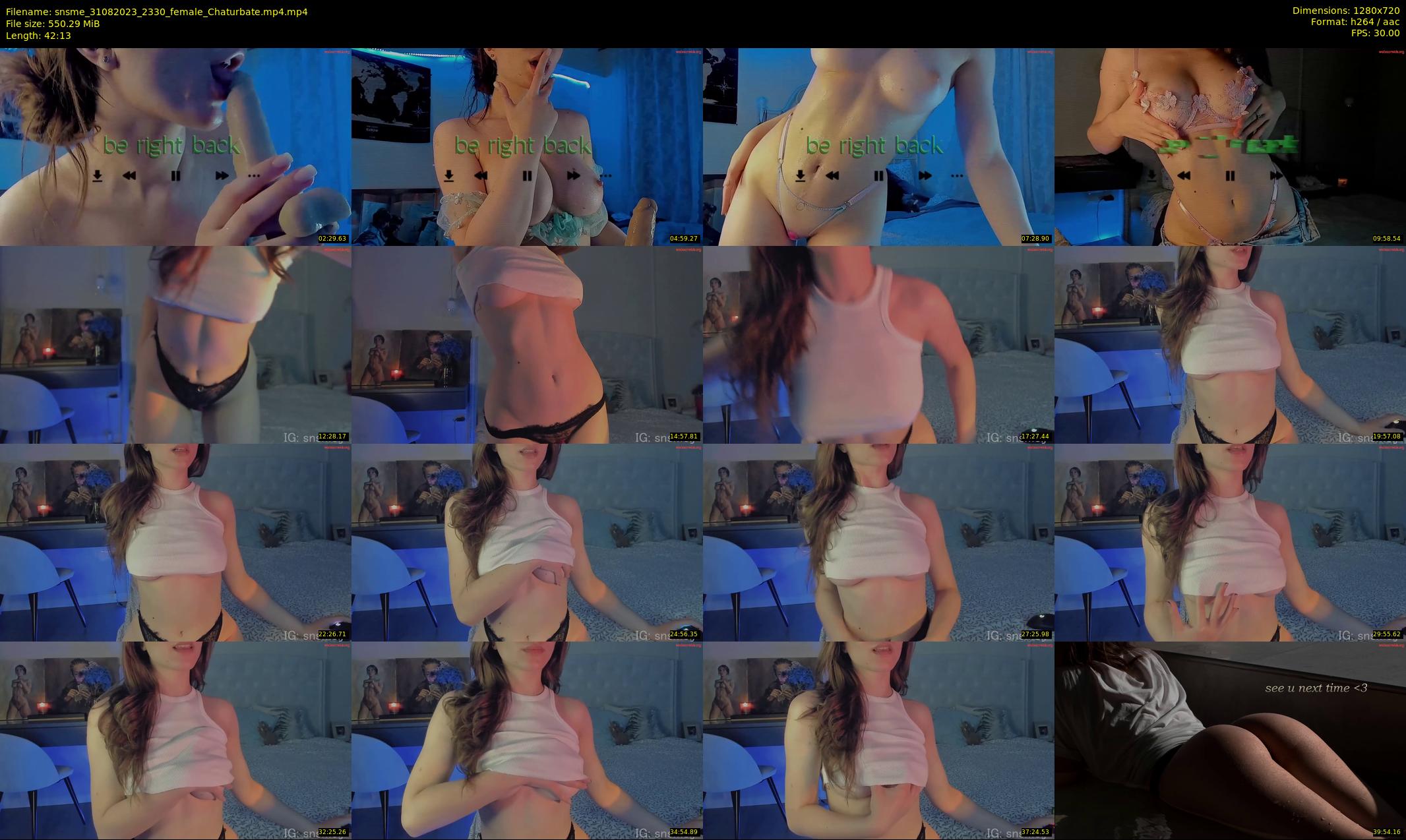 snsme — 43 minute Chaturbate female cam show recording, 720p, Aug 31, 2023