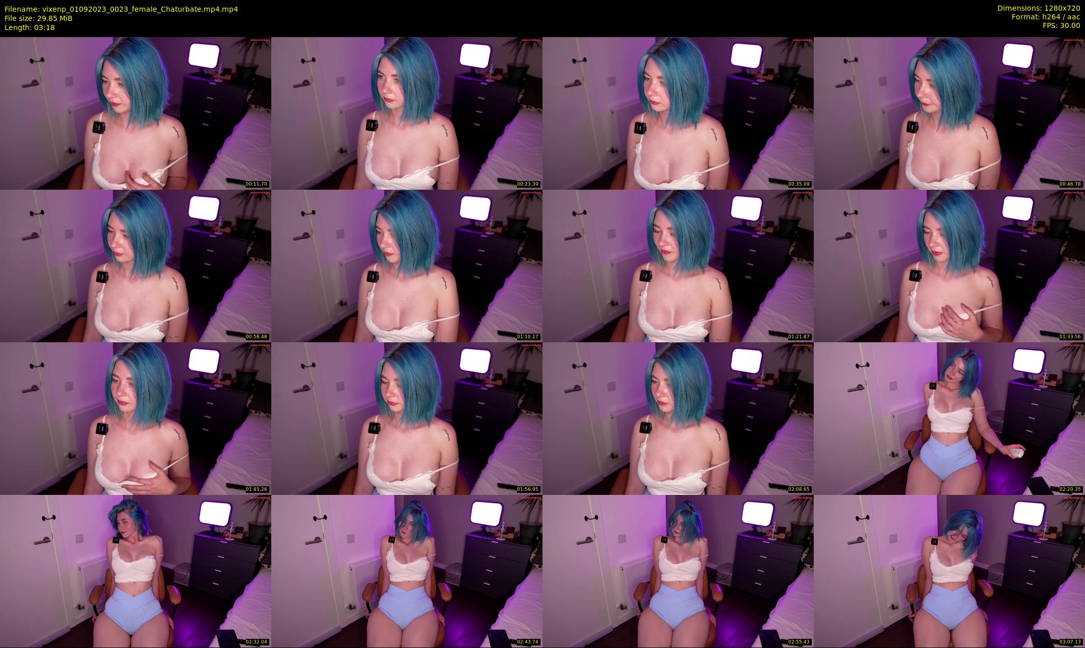 vixenp — 4 minute Chaturbate female cam show recording, 720p, Sep 1, 2023