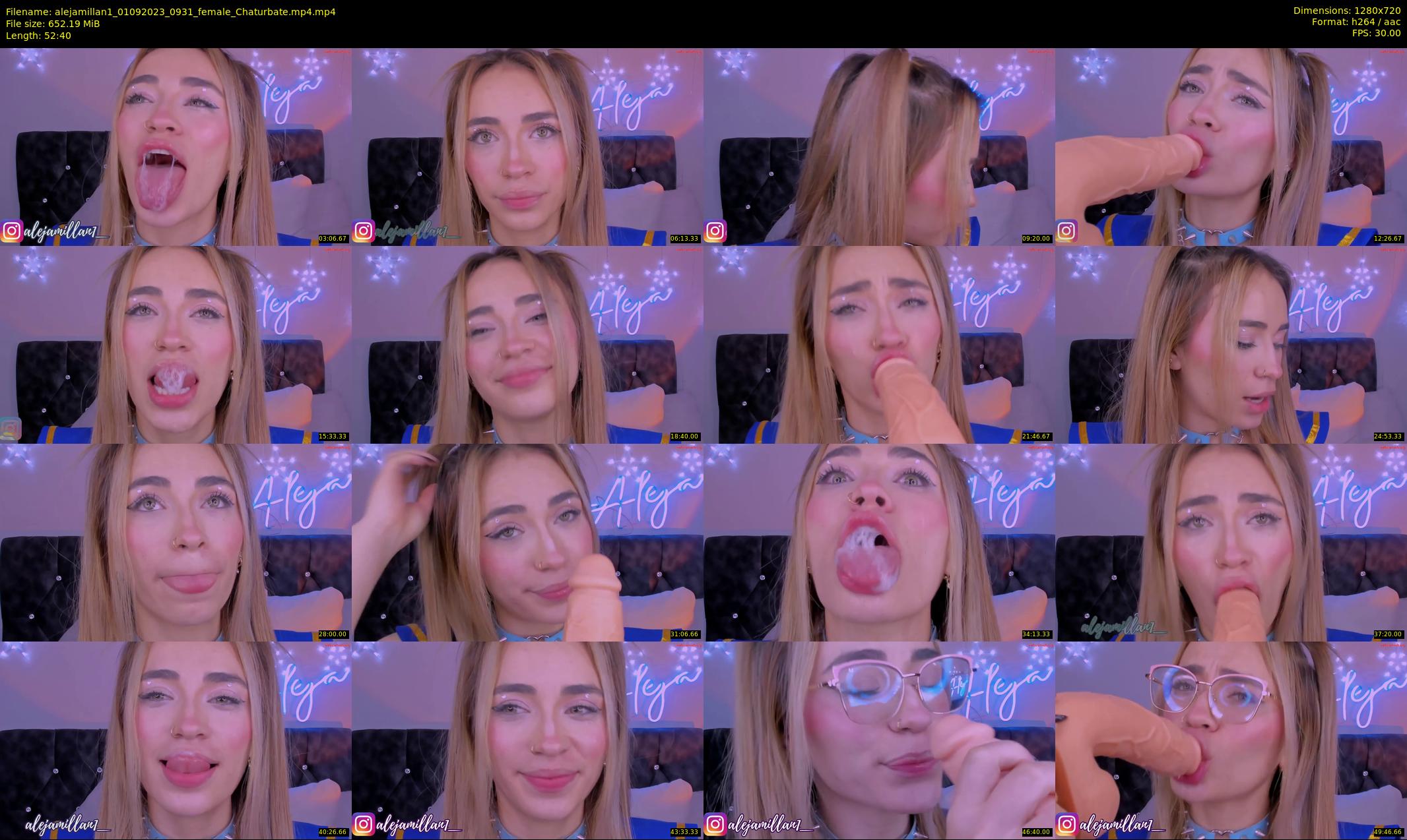 alejamillan1 — 53 minute Chaturbate female cam show recording, 720p, Sep 1, 2023