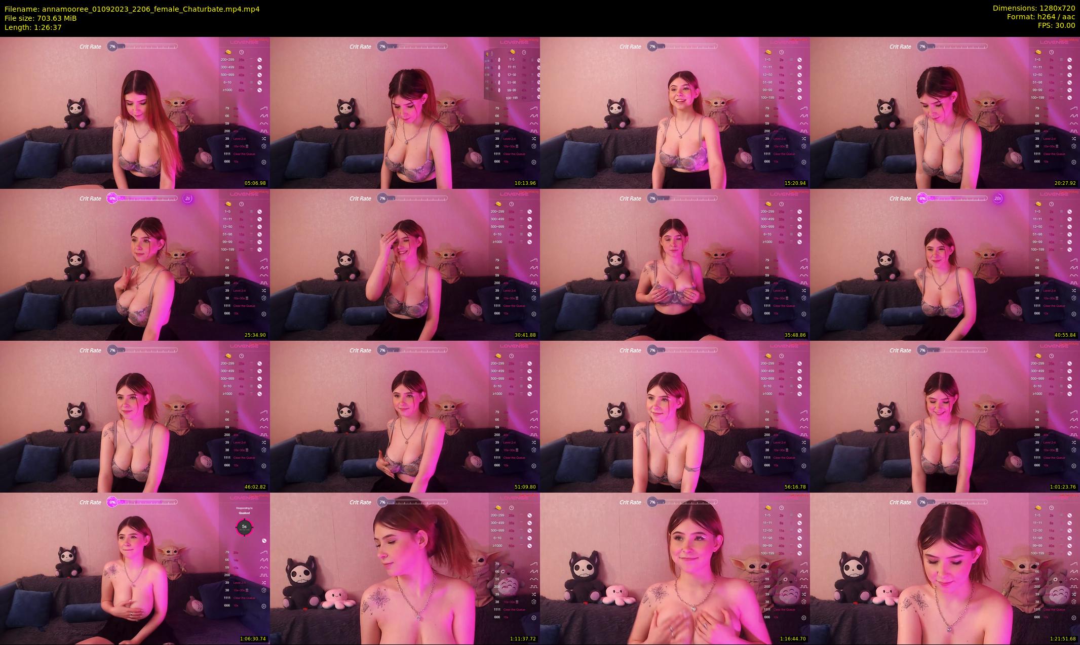 annamooree — 87 minute Chaturbate female cam show recording, 720p, Sep 1, 2023