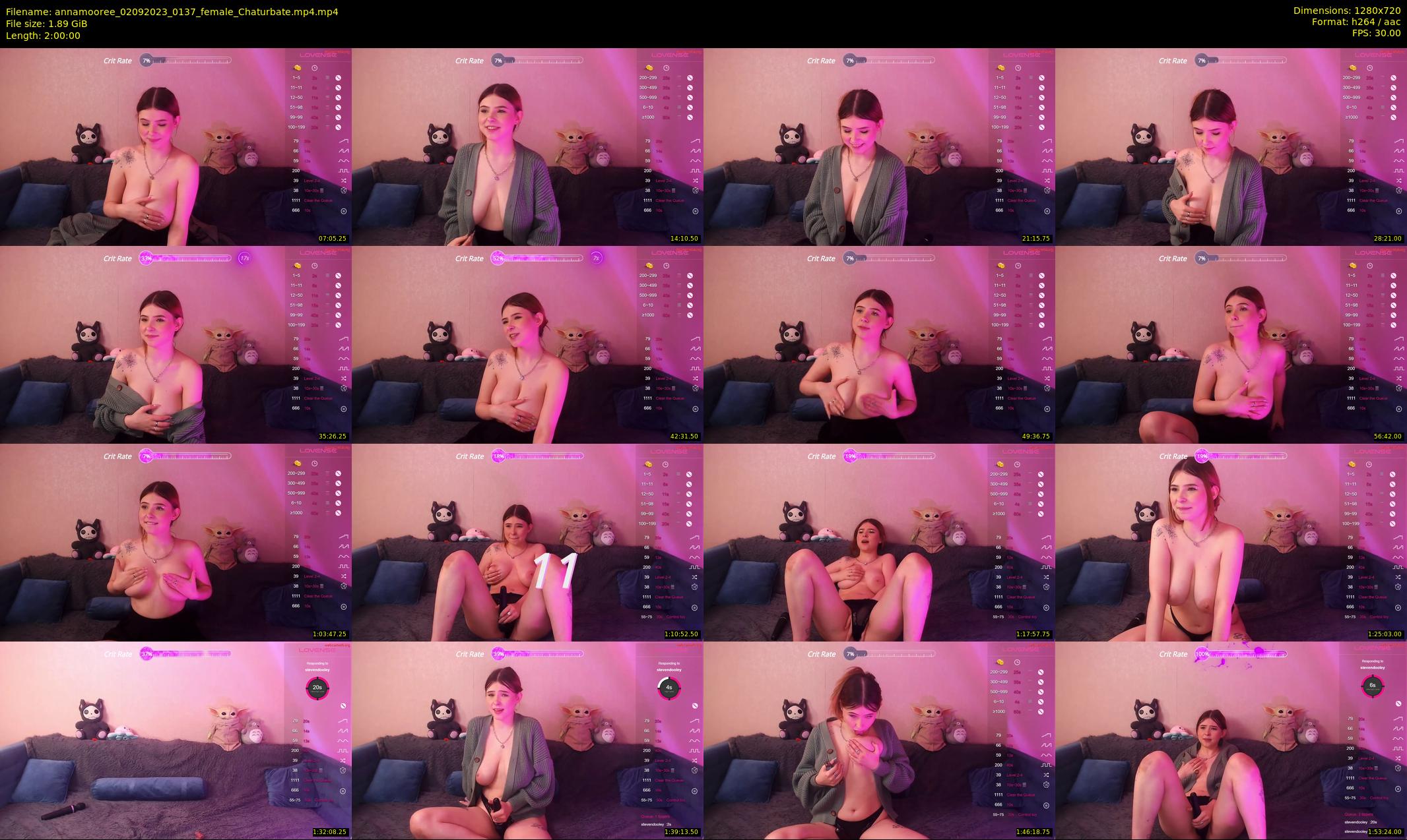 annamooree — 120 minute Chaturbate female cam show recording, 720p, Sep 2, 2023