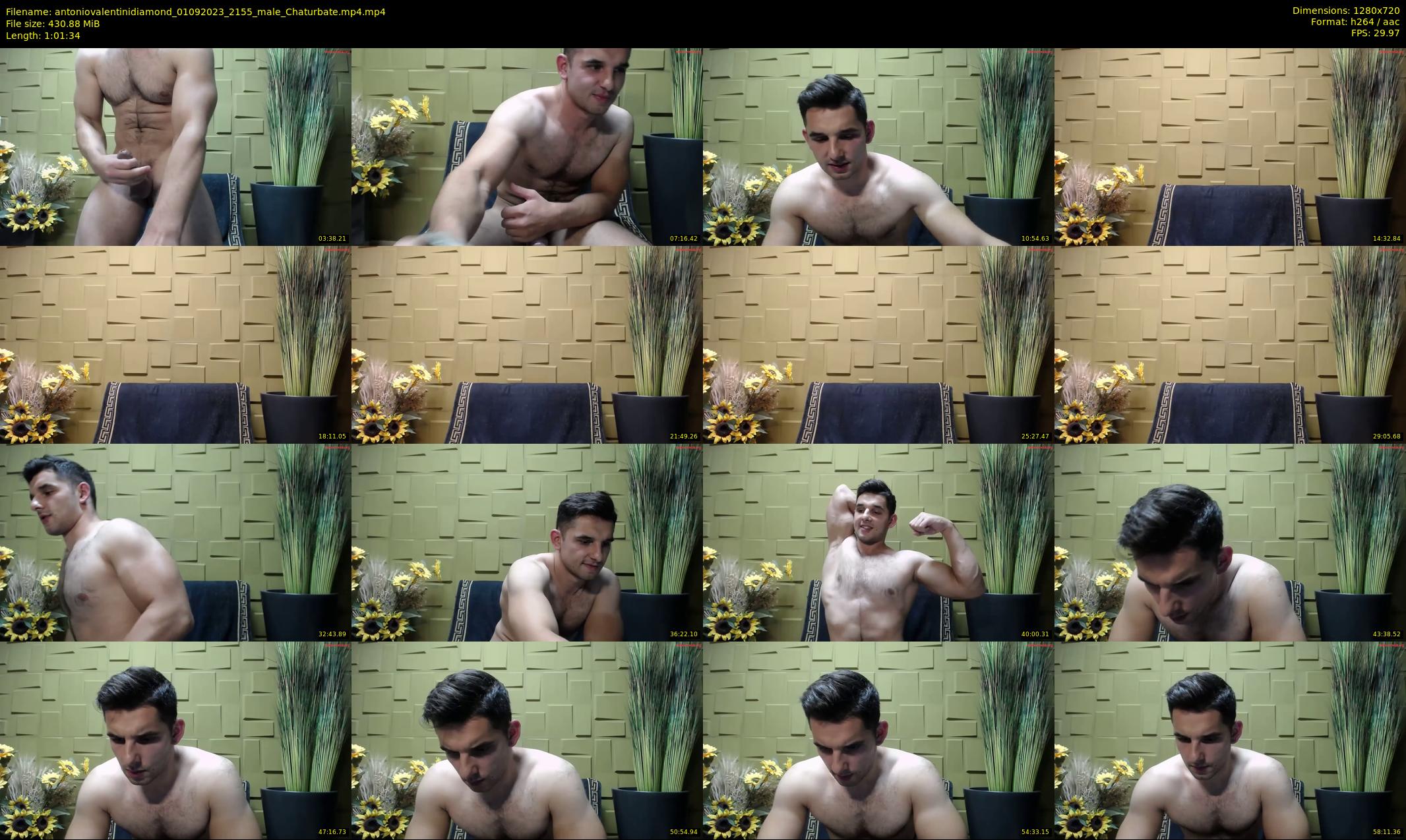 antoniovalentinidiamond — 62 minute Chaturbate male cam show recording, 720p, Sep 1, 2023