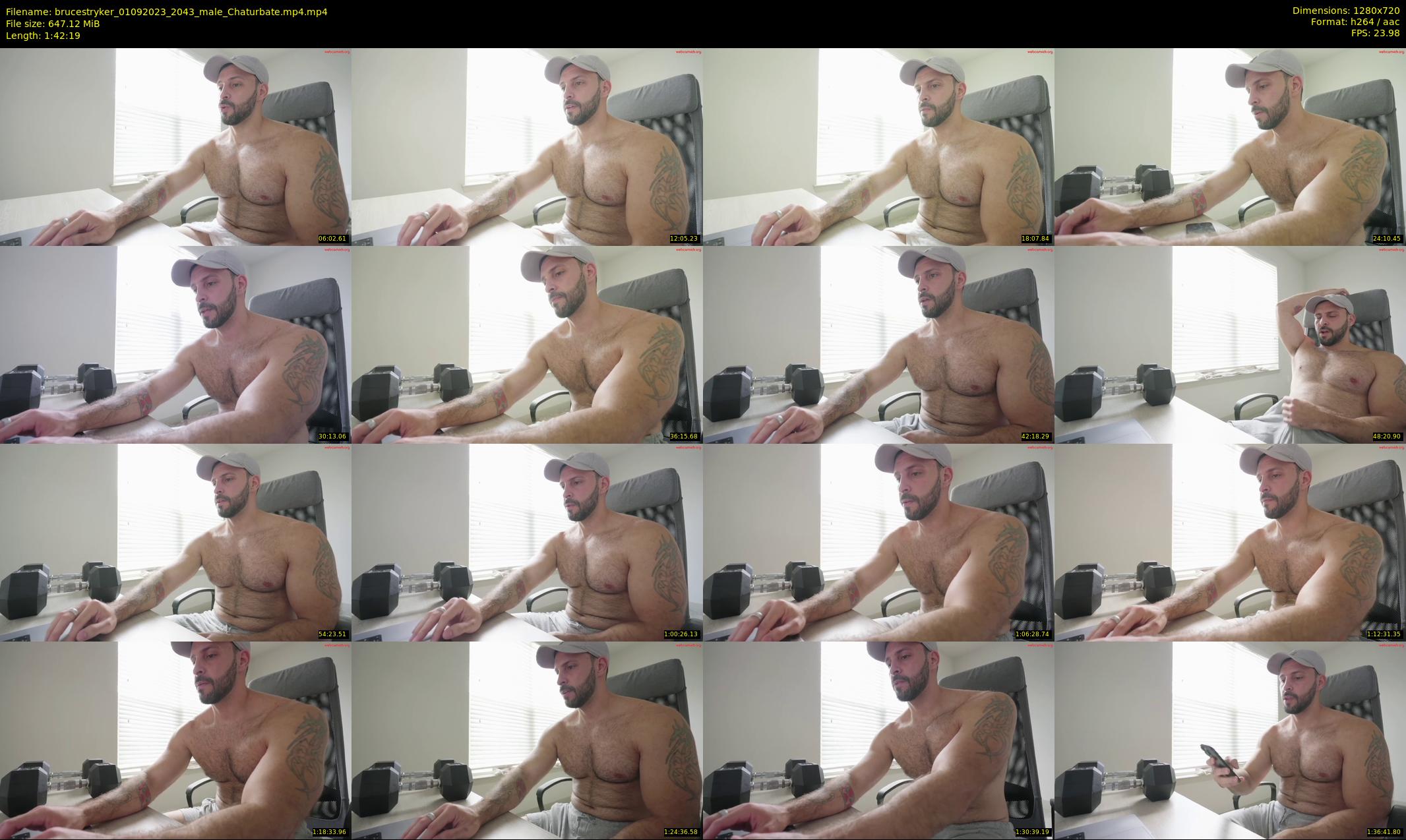 brucestryker — 103 minute Chaturbate male cam show recording, 720p, Sep 1, 2023