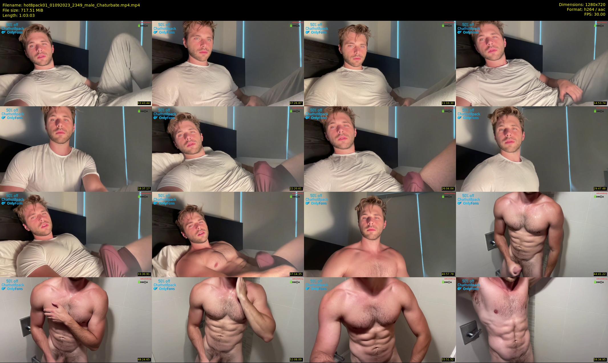 hot8pack01 — 64 minute Chaturbate male cam show recording, 720p, Sep 1, 2023