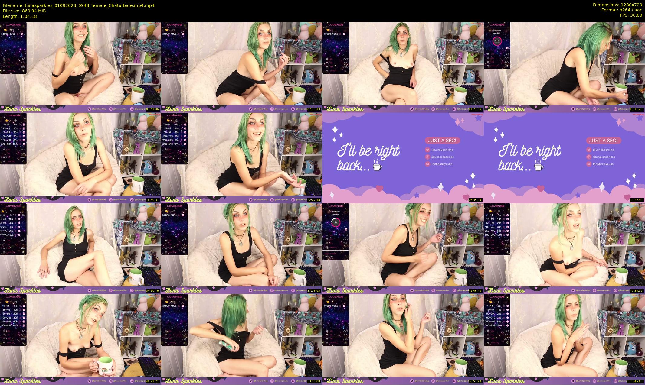 lunasparkles — 65 minute Chaturbate female cam show recording, 720p, Sep 1, 2023