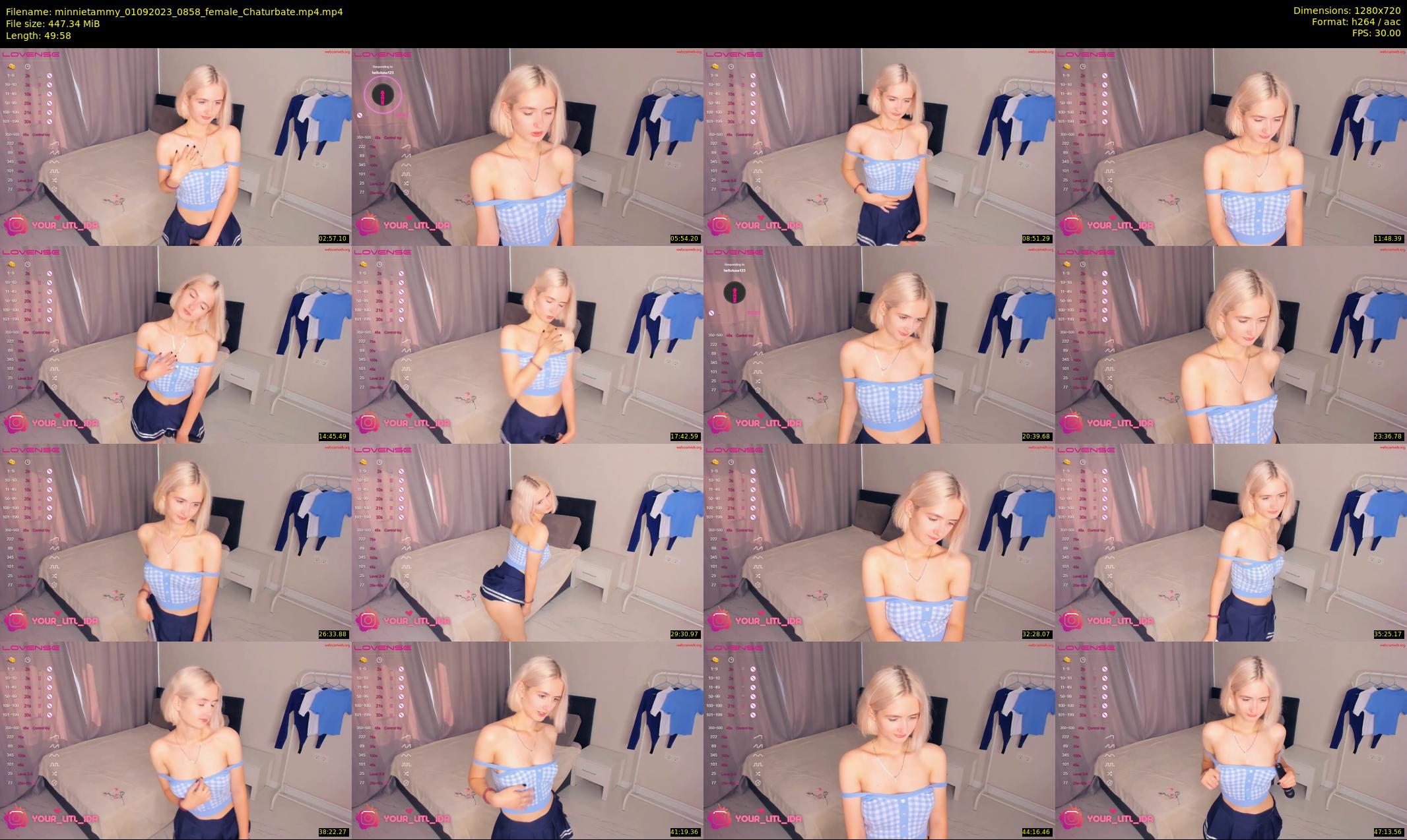 minnietammy — 50 minute Chaturbate female cam show recording, 720p, Sep 1, 2023