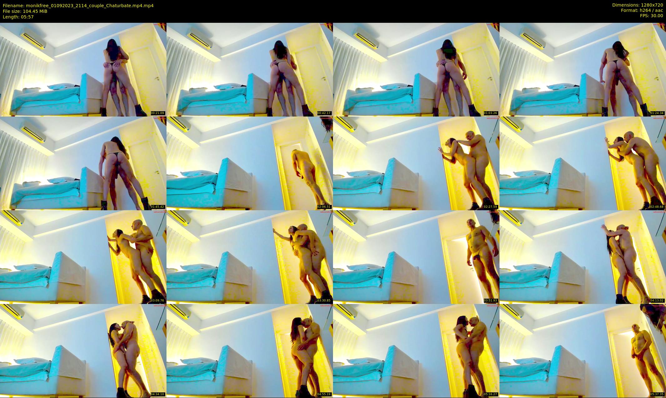 monikfree — 6 minute Chaturbate couple cam show recording, 720p, Sep 1, 2023