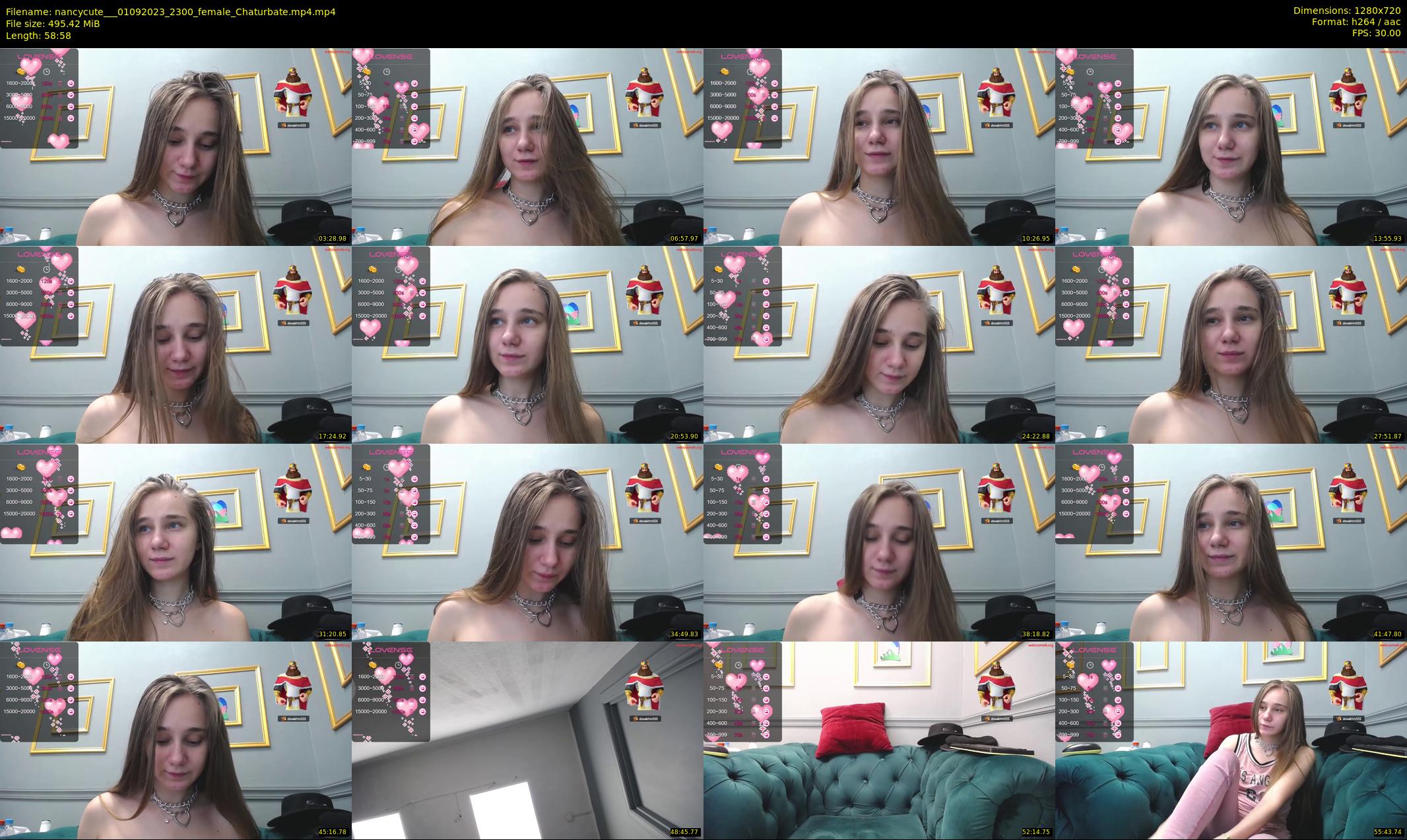 nancycute__ — 59 minute Chaturbate female cam show recording, 720p, Sep 1, 2023
