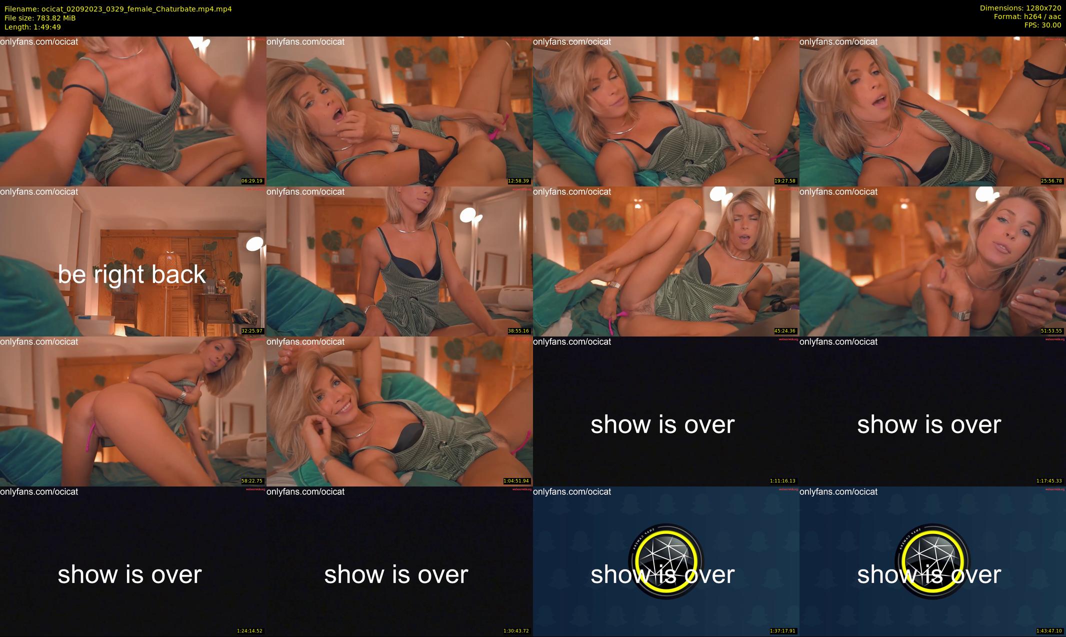 ocicat — 110 minute Chaturbate female cam show recording, 720p, Sep 2, 2023