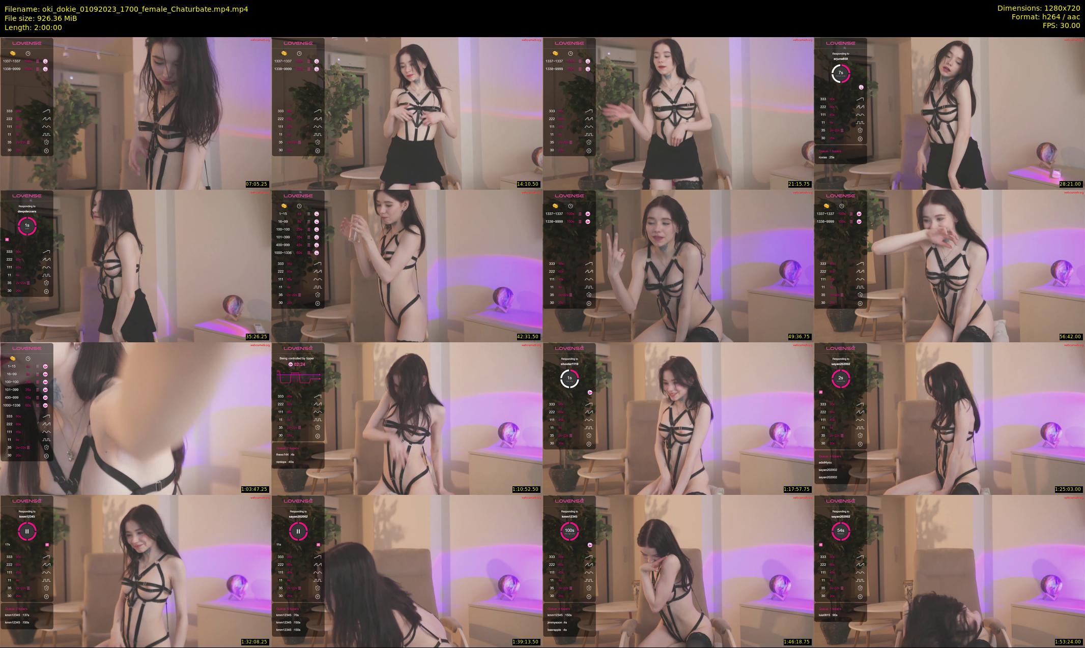 oki_dokie — 120 minute Chaturbate female cam show recording, 720p, Sep 1, 2023