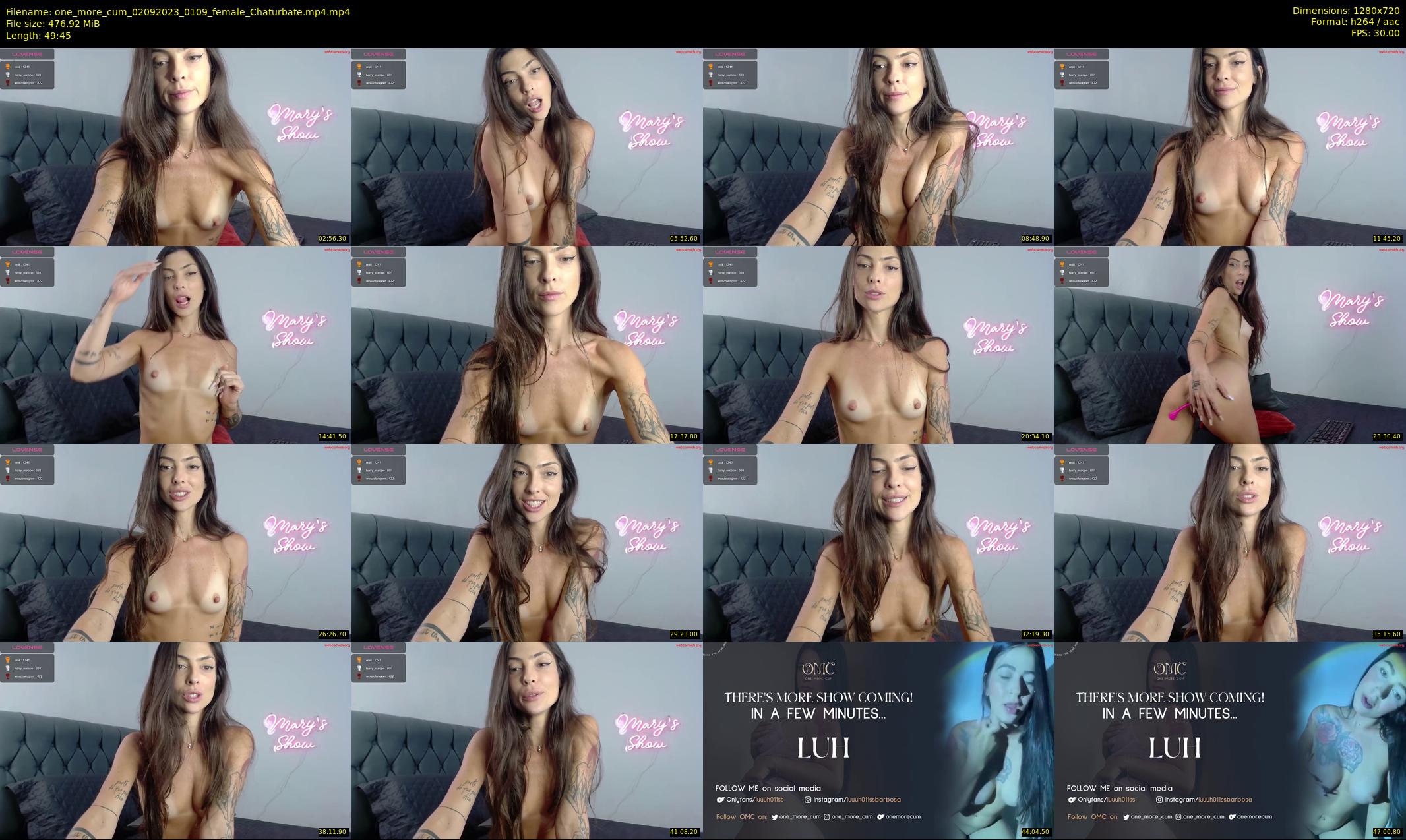 one_more_cum — 50 minute Chaturbate couple cam show recording, 720p, Sep 2, 2023