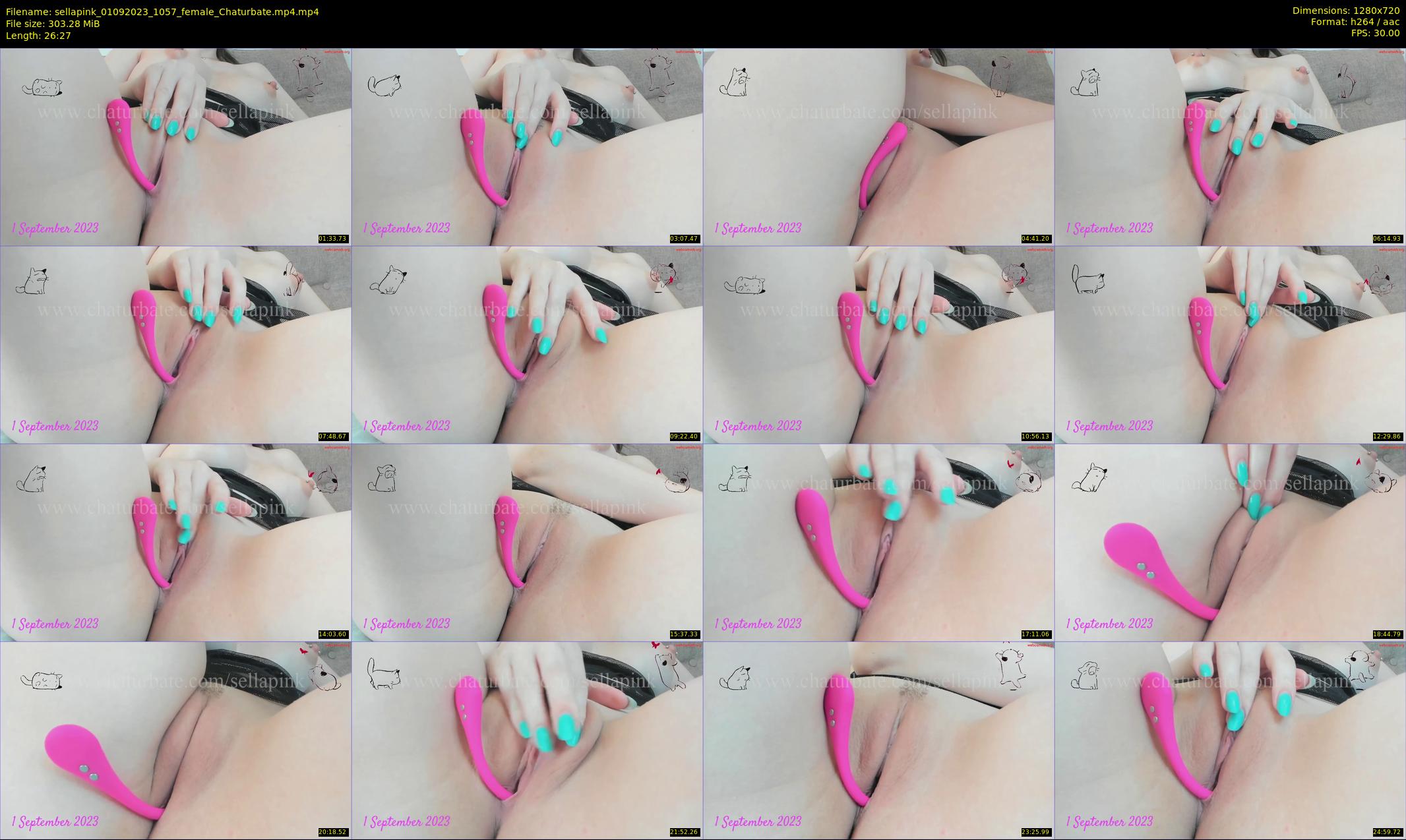 sellapink — 27 minute Chaturbate female cam show recording, 720p, Sep 1, 2023