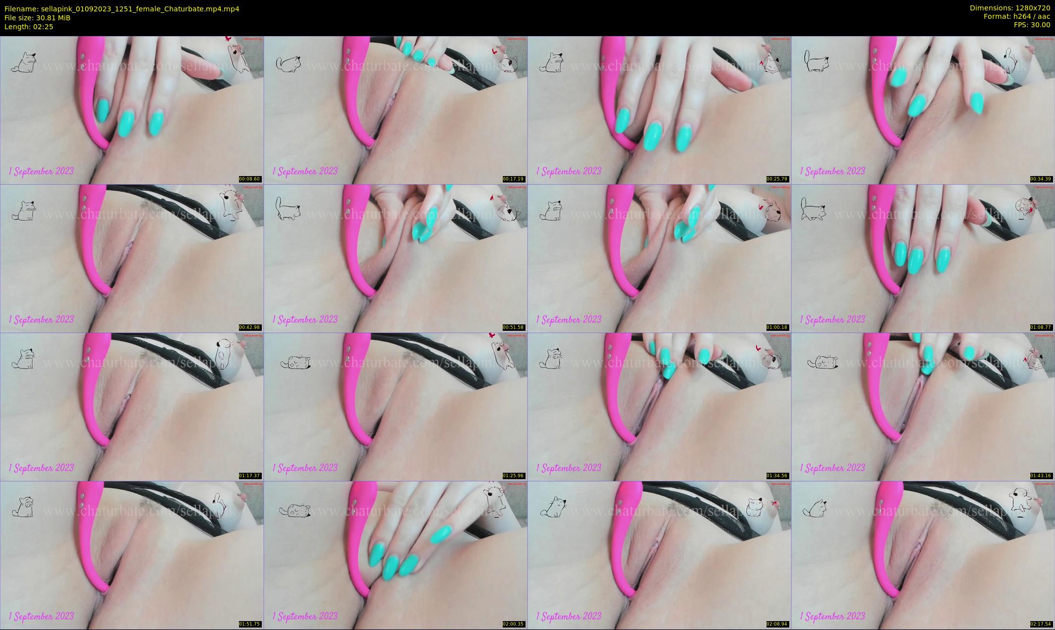 sellapink — 3 minute Chaturbate female cam show recording, 720p, Sep 1, 2023