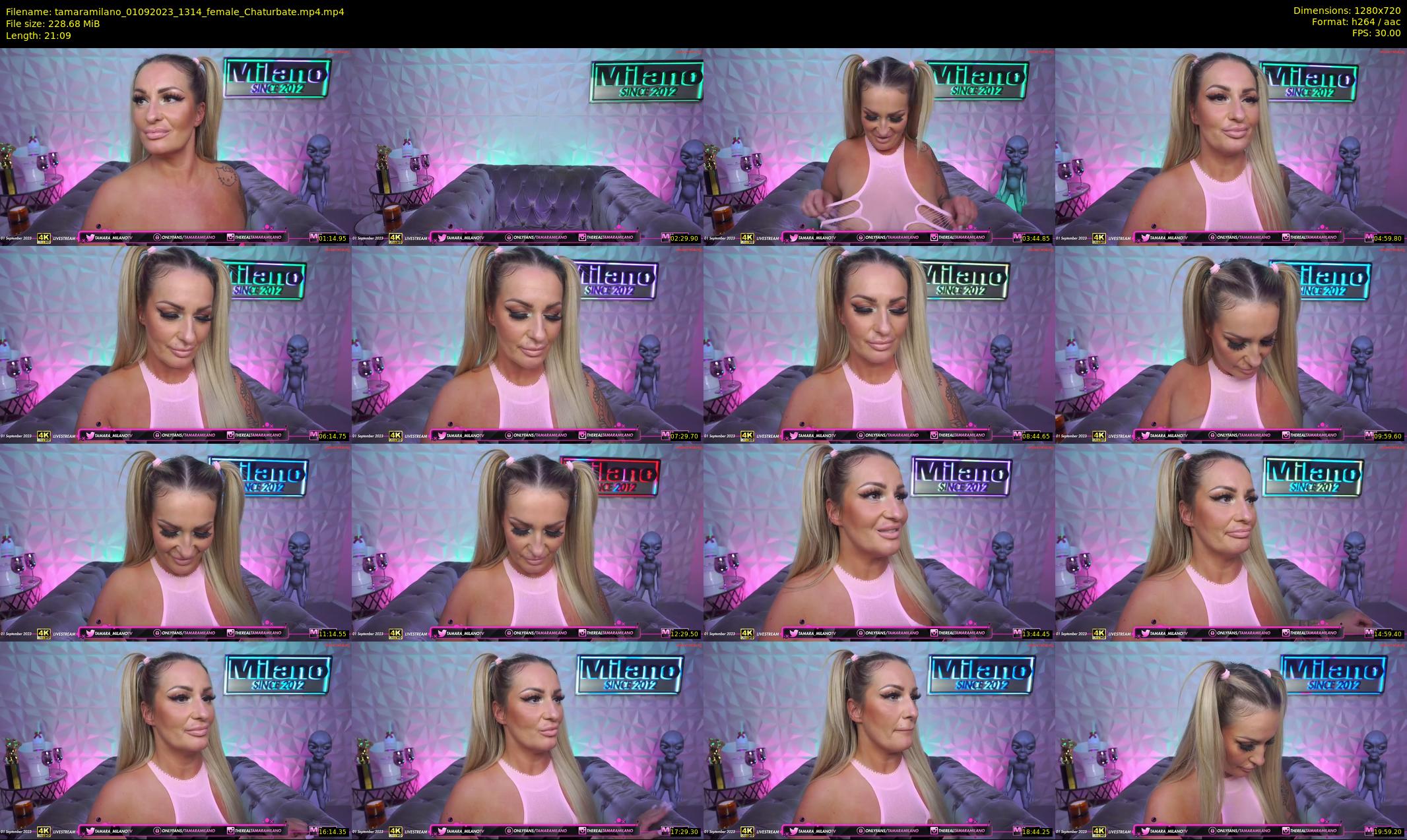 tamaramilano — 22 minute Chaturbate female cam show recording, 720p, Sep 1, 2023