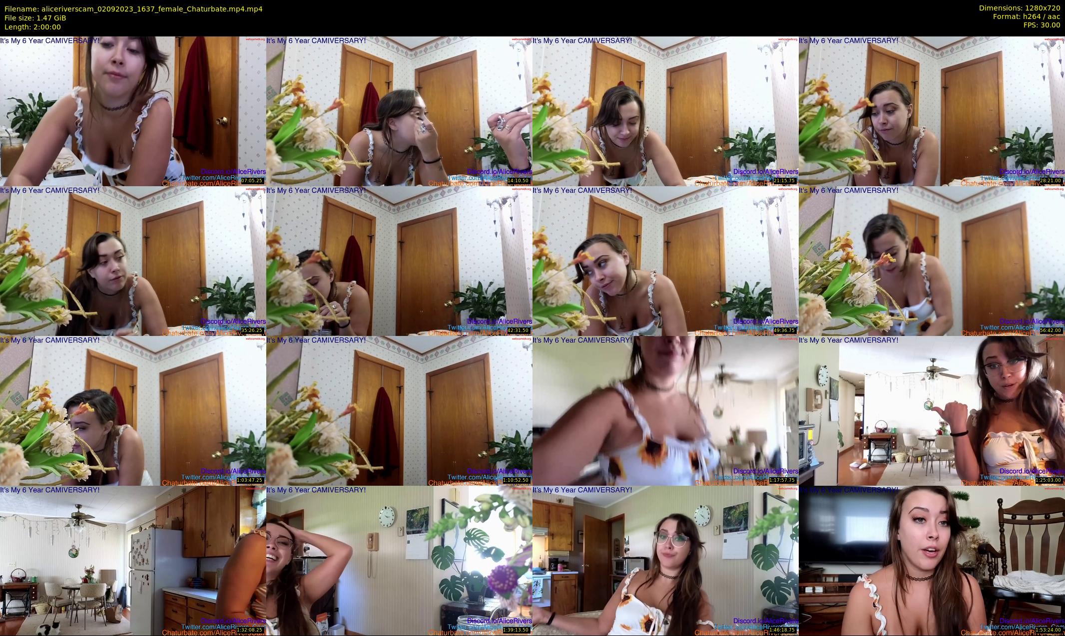 aliceriverscam — 120 minute Chaturbate female cam show recording, 720p, Sep 2, 2023