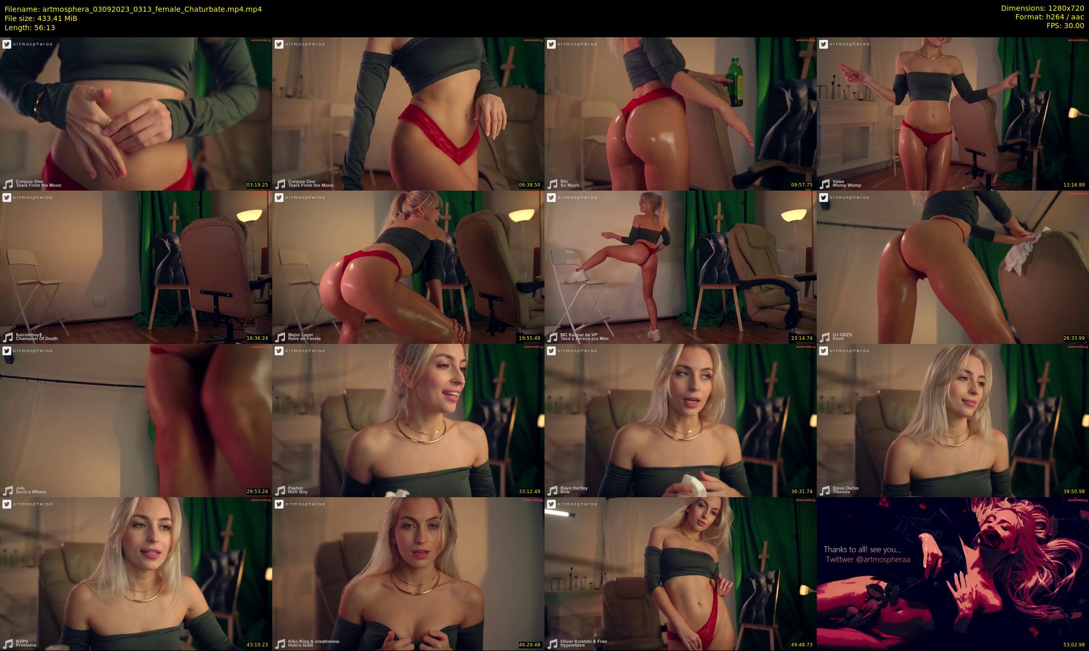 artmosphera — 57 minute Chaturbate female cam show recording, 720p, Sep 3, 2023
