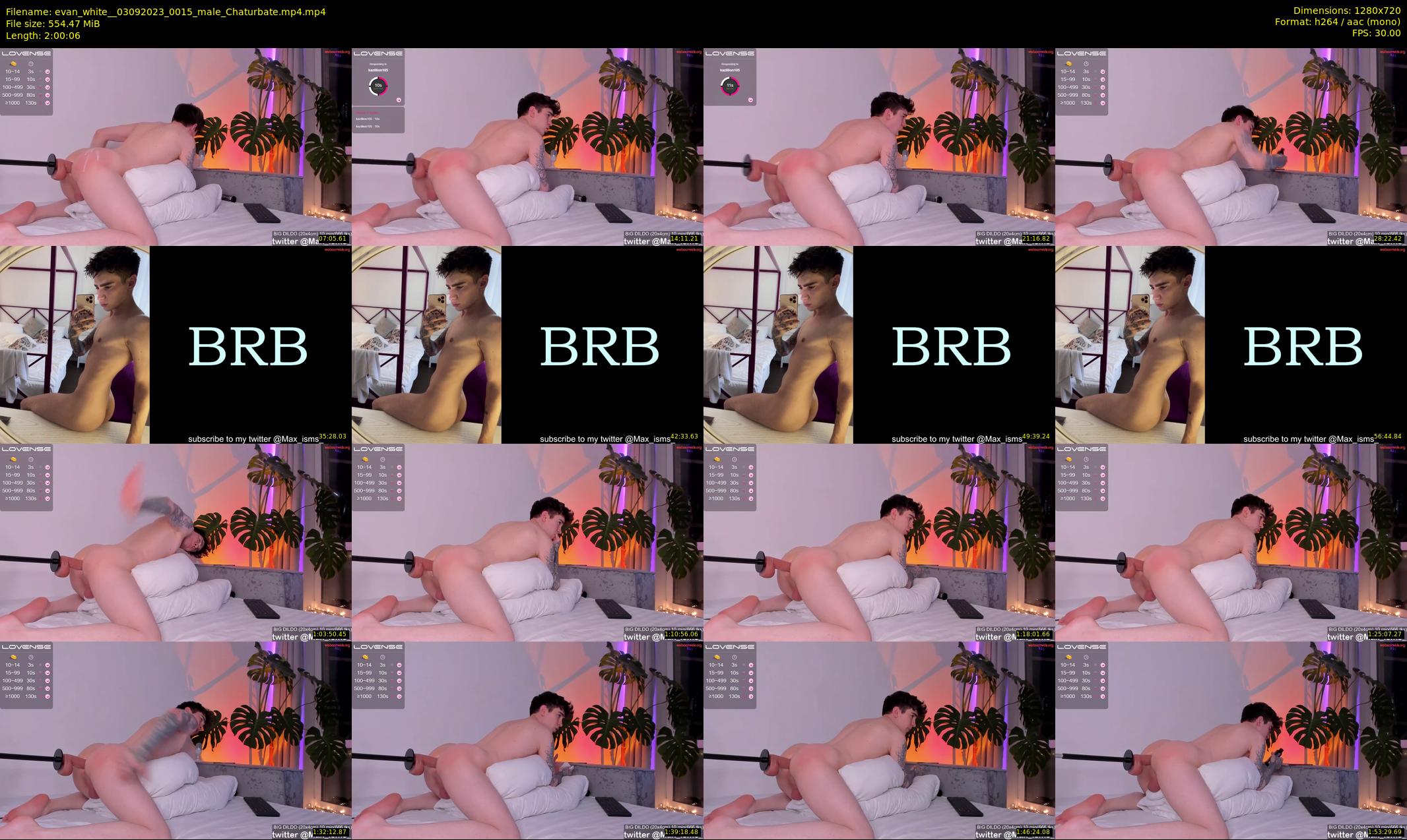 evan_white_ — 121 minute Chaturbate male cam show recording, 720p, Sep 3, 2023