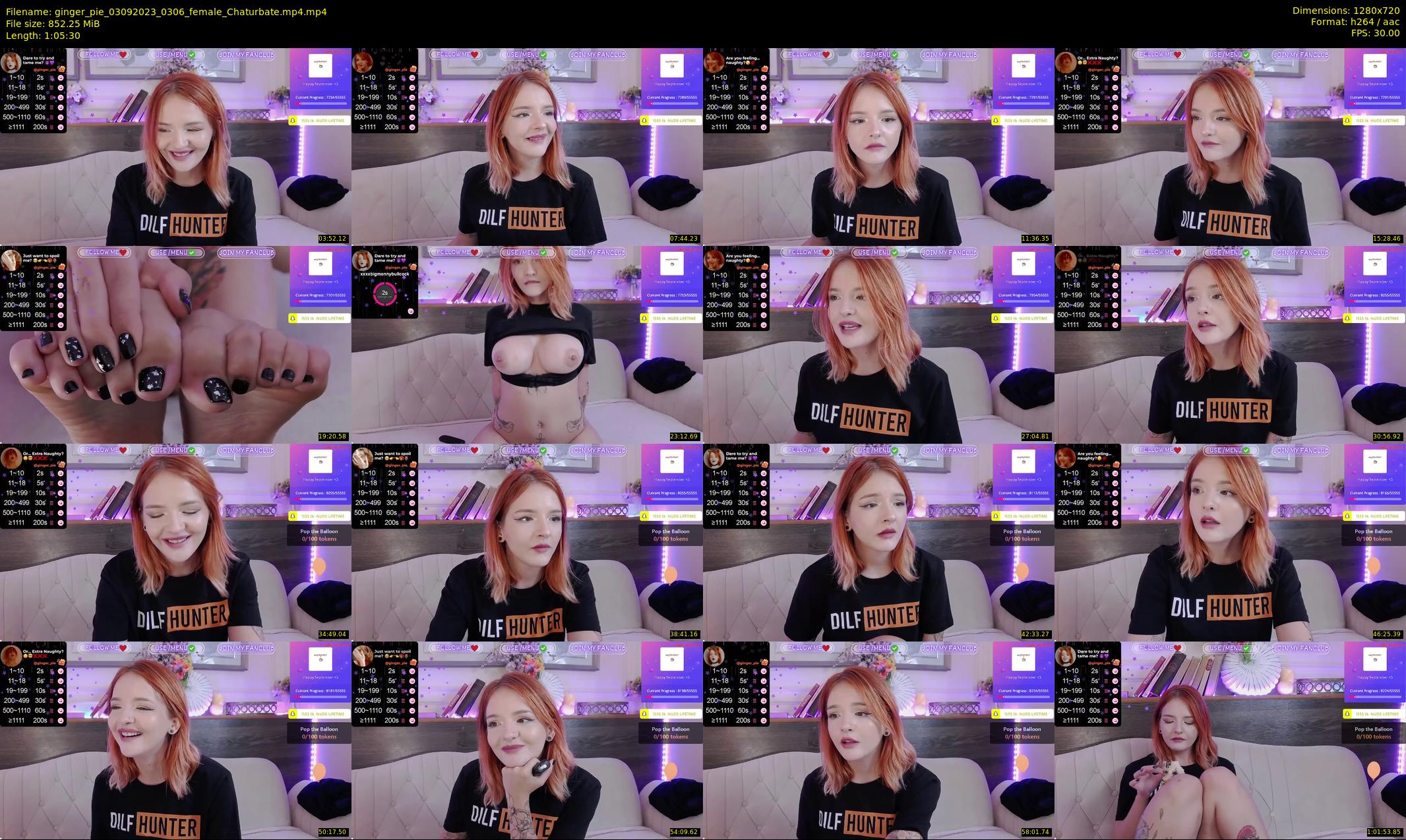 ginger_pie — 66 minute Chaturbate female cam show recording, 720p, Sep 3, 2023