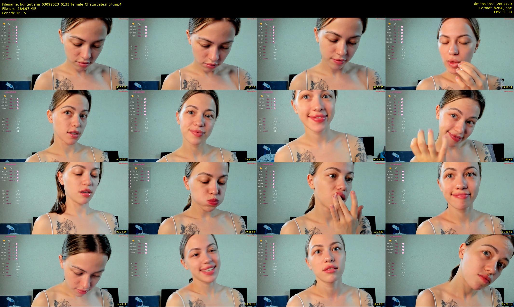 huntertiana — 17 minute Chaturbate female cam show recording, 720p, Sep 3, 2023