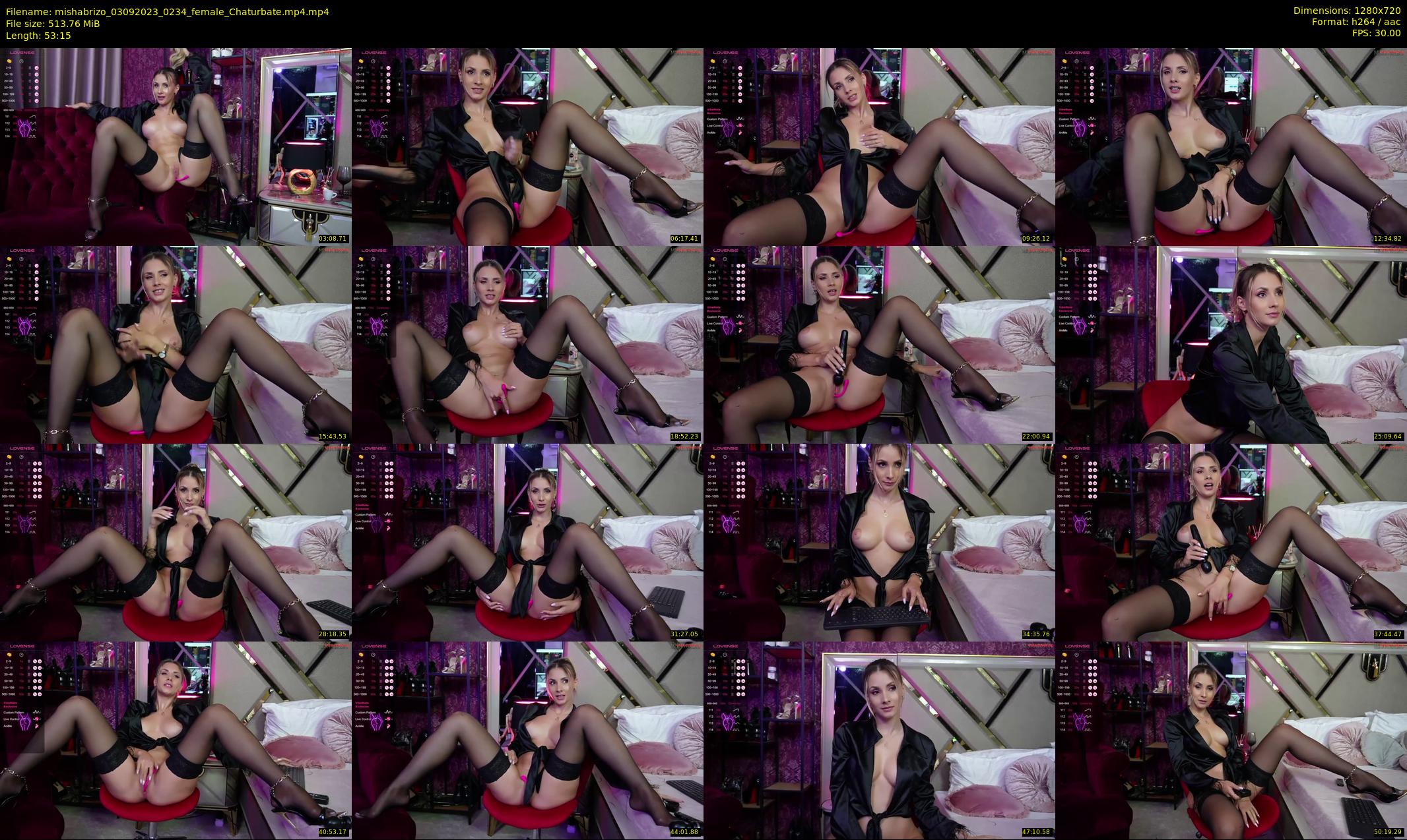 mishabrizo — 54 minute Chaturbate female cam show recording, 720p, Sep 3, 2023