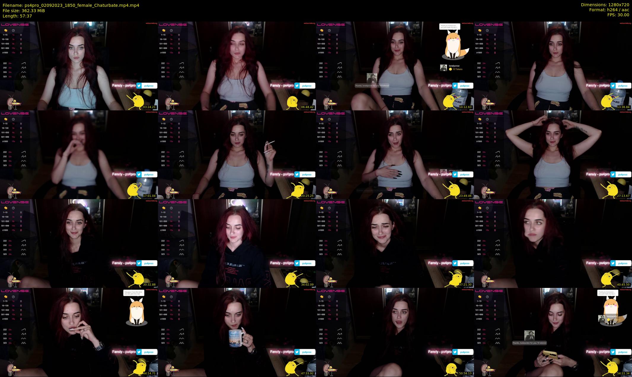 ps4pro — 58 minute Chaturbate female cam show recording, 720p, Sep 2, 2023