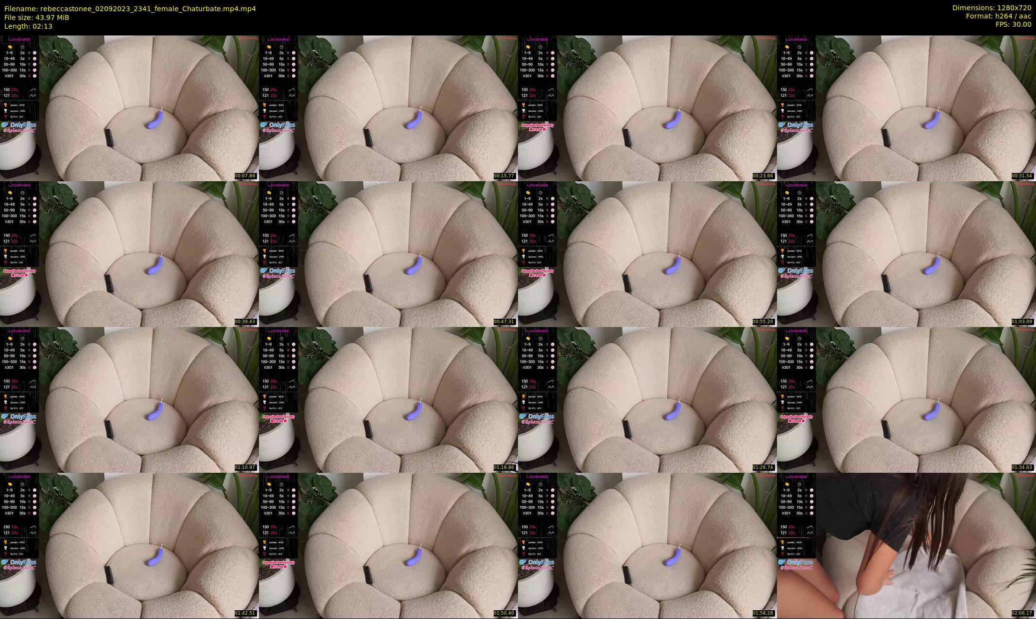 rebeccastonee — 3 minute Chaturbate female cam show recording, 720p, Sep 2, 2023