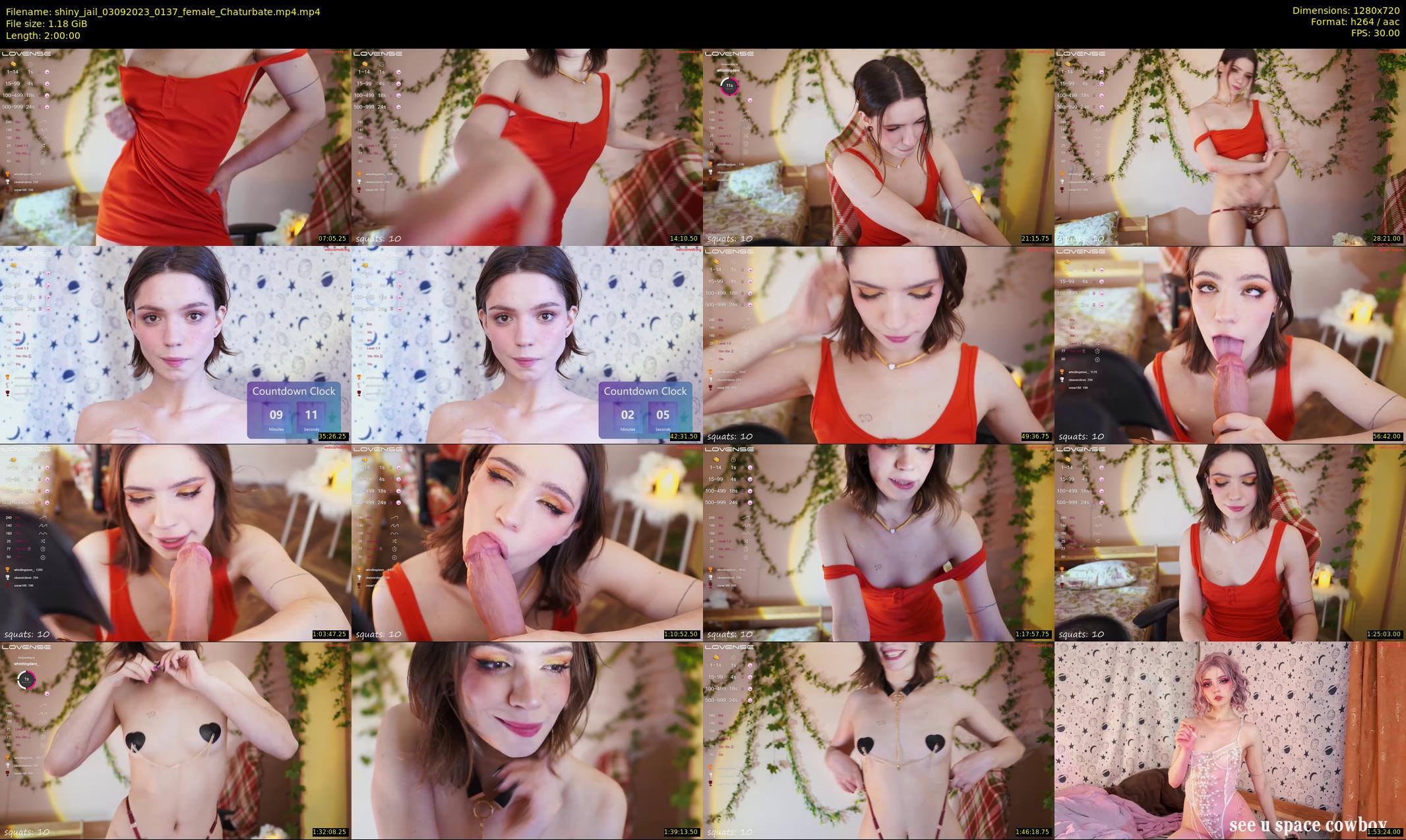 shiny_jail — 120 minute Chaturbate female cam show recording, 720p, Sep 3, 2023