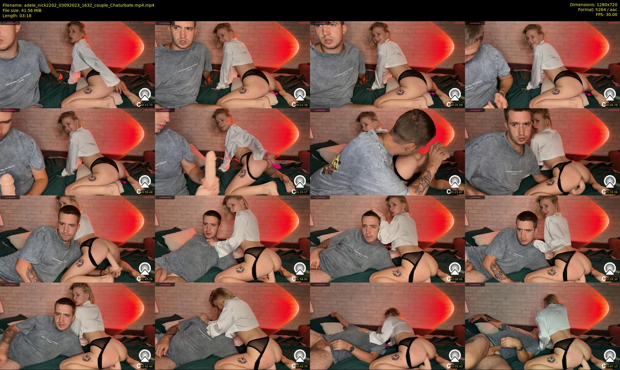 adele_nick2202 — 4 minute Chaturbate couple cam show recording, 720p, Sep 3, 2023