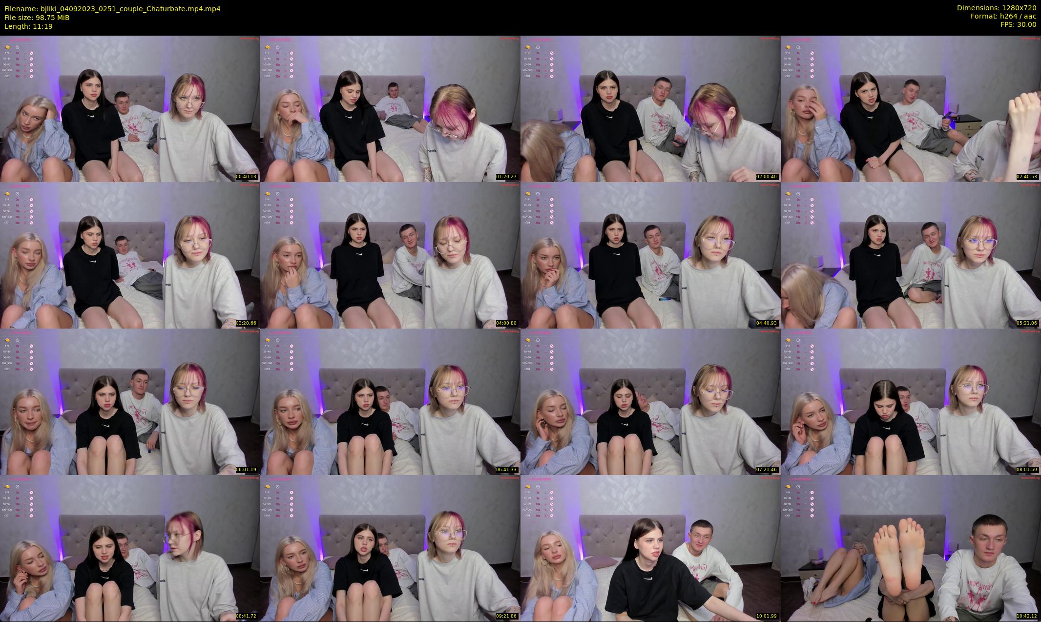 bjliki — 12 minute Chaturbate couple cam show recording, 720p, Sep 4, 2023