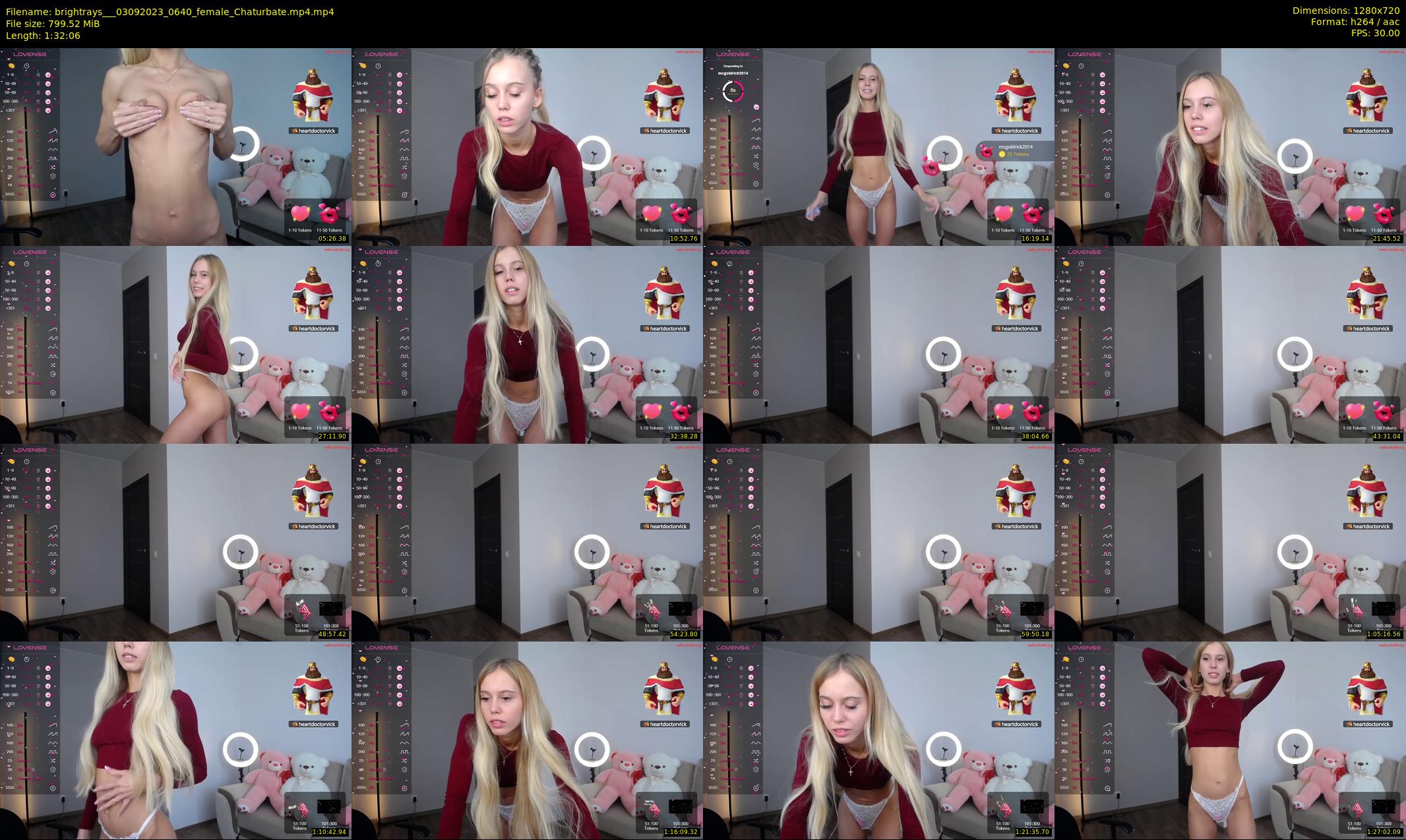brightrays__ — 93 minute Chaturbate female cam show recording, 720p, Sep 3, 2023
