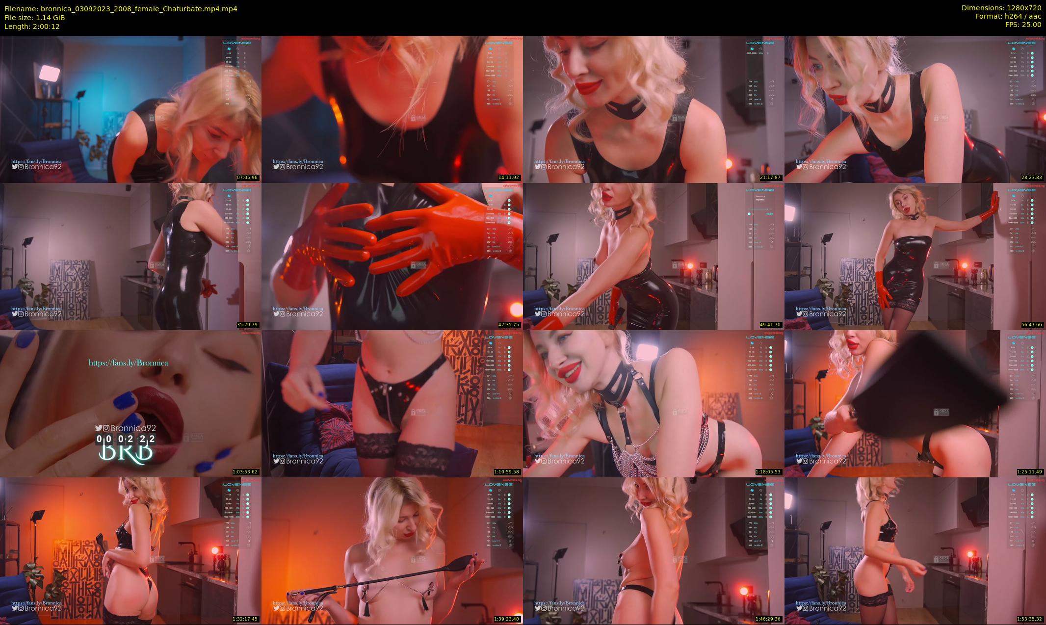 bronnica — 121 minute Chaturbate female cam show recording, 720p, Sep 3, 2023
