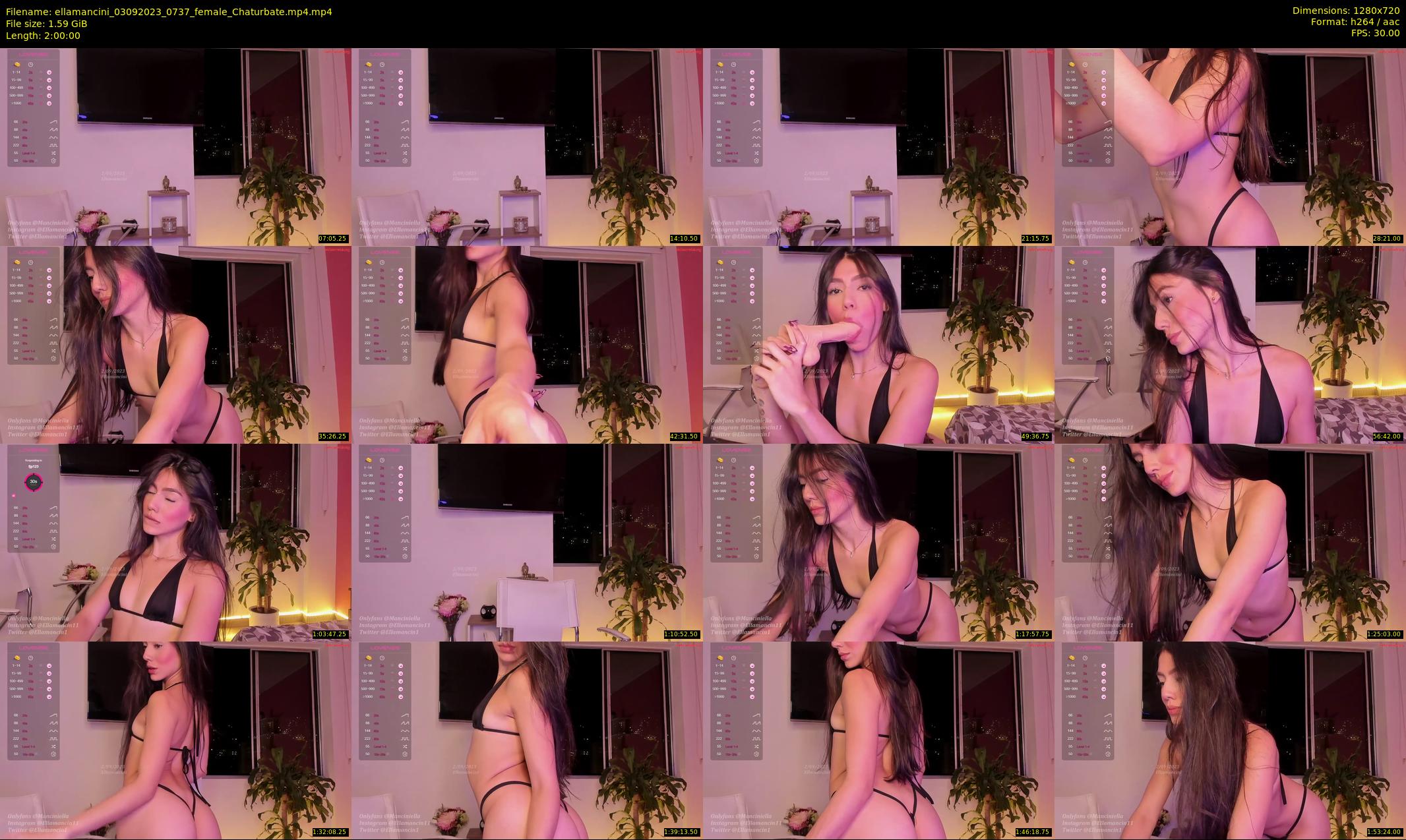 ellamancini — 120 minute Chaturbate female cam show recording, 720p, Sep 3, 2023
