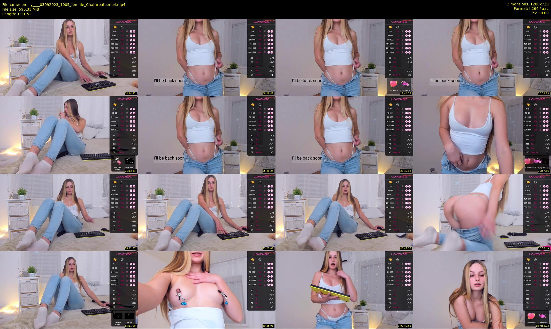 emilly___ — 72 minute Chaturbate female cam show recording, 720p, Sep 3, 2023
