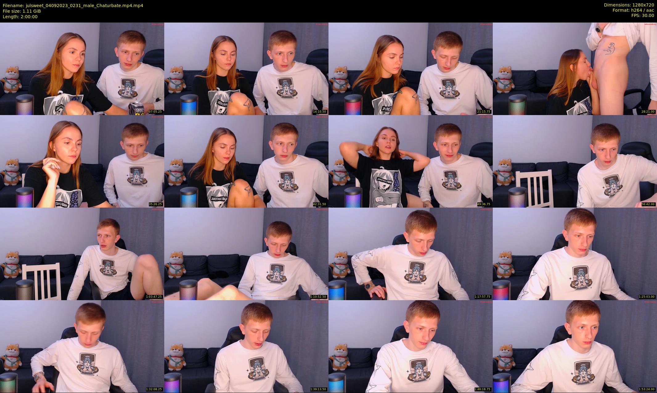 julsweet — 120 minute Chaturbate male cam show recording, 720p, Sep 4, 2023
